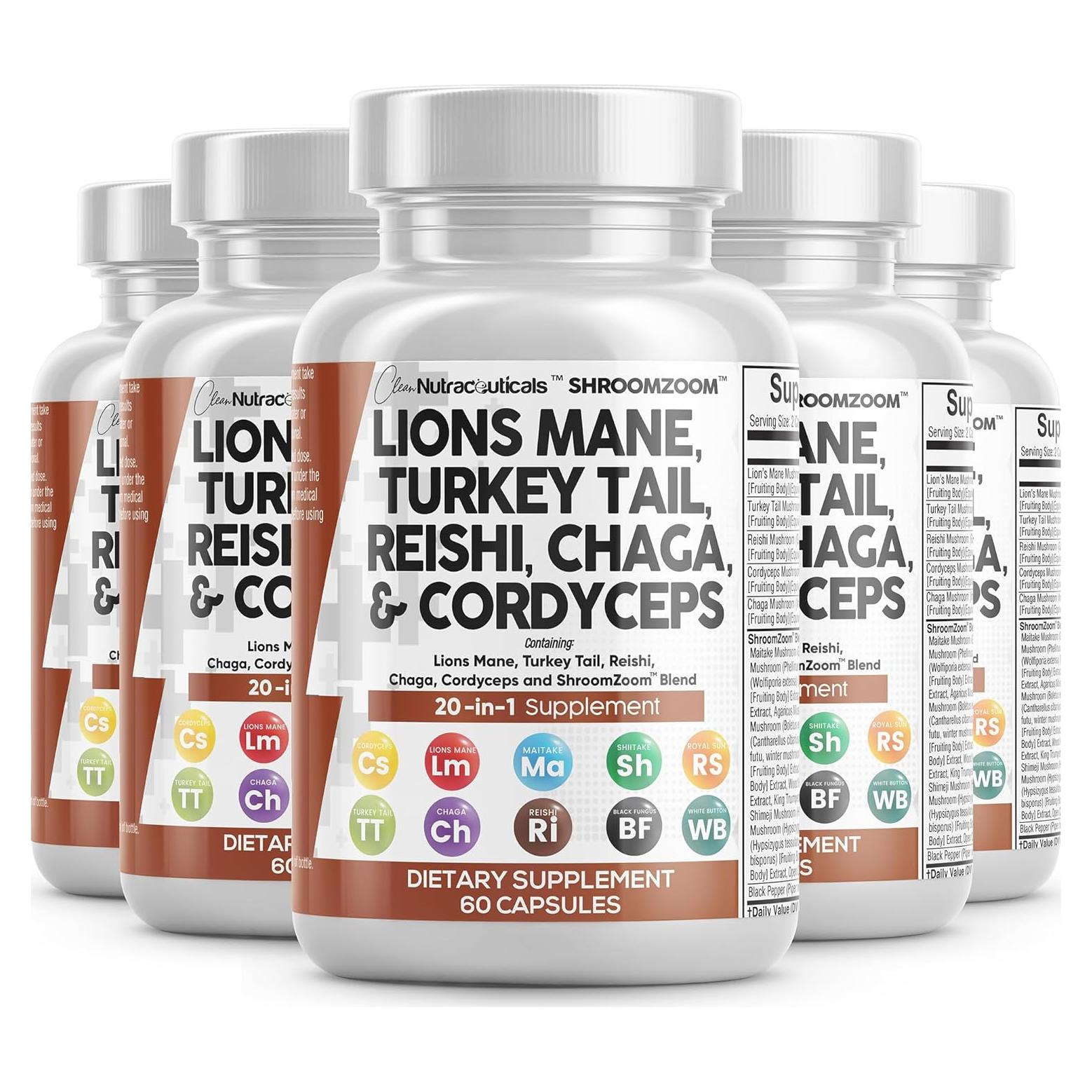 Suplemento de Champiñón 20 en 1 Clean Nutraceuticals 348g