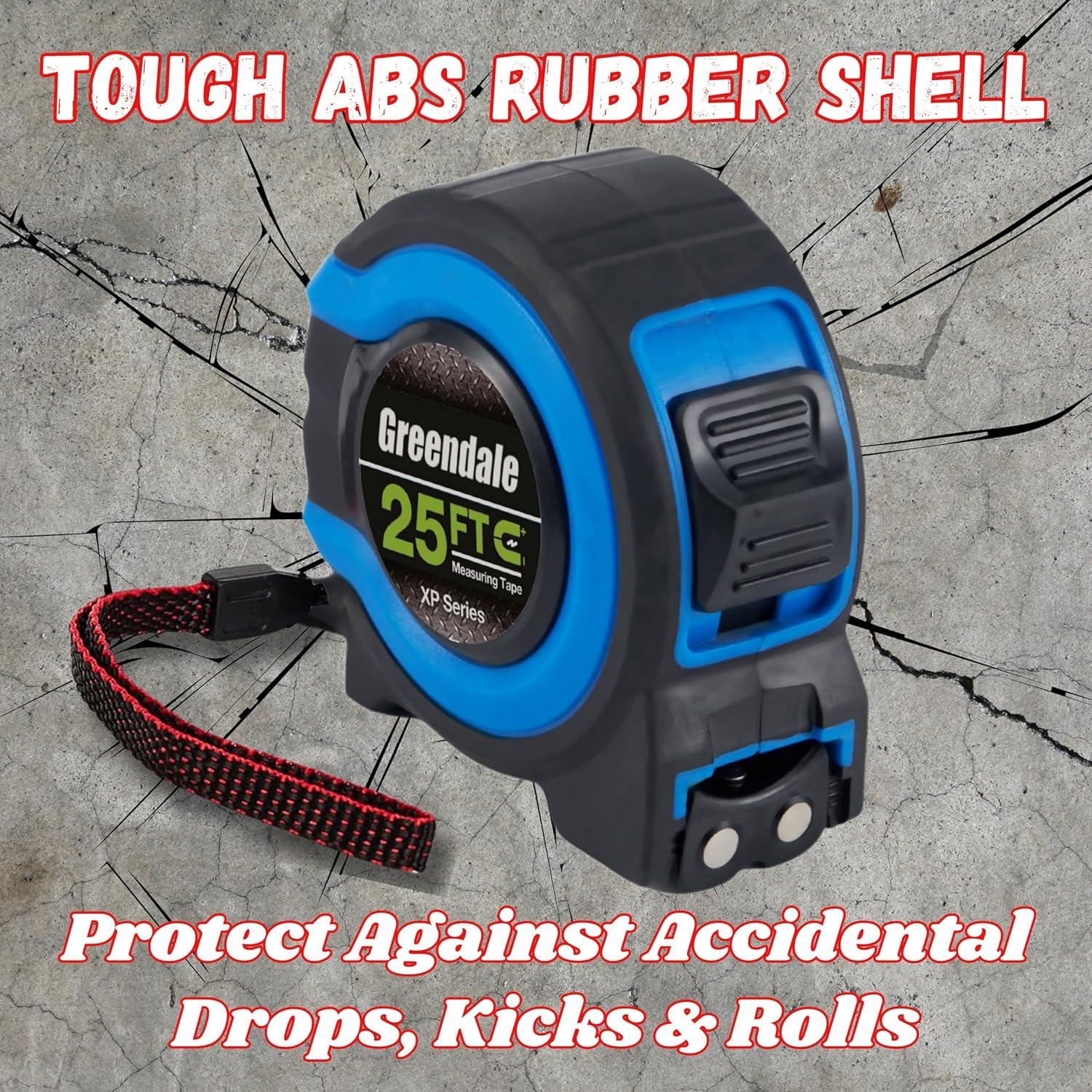 Greendale - Paquete de 3 Cintas Métricas 7.5m - Punta Magnética