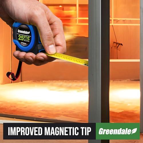 Greendale - Paquete de 3 Cintas Métricas 7.5m - Punta Magnética