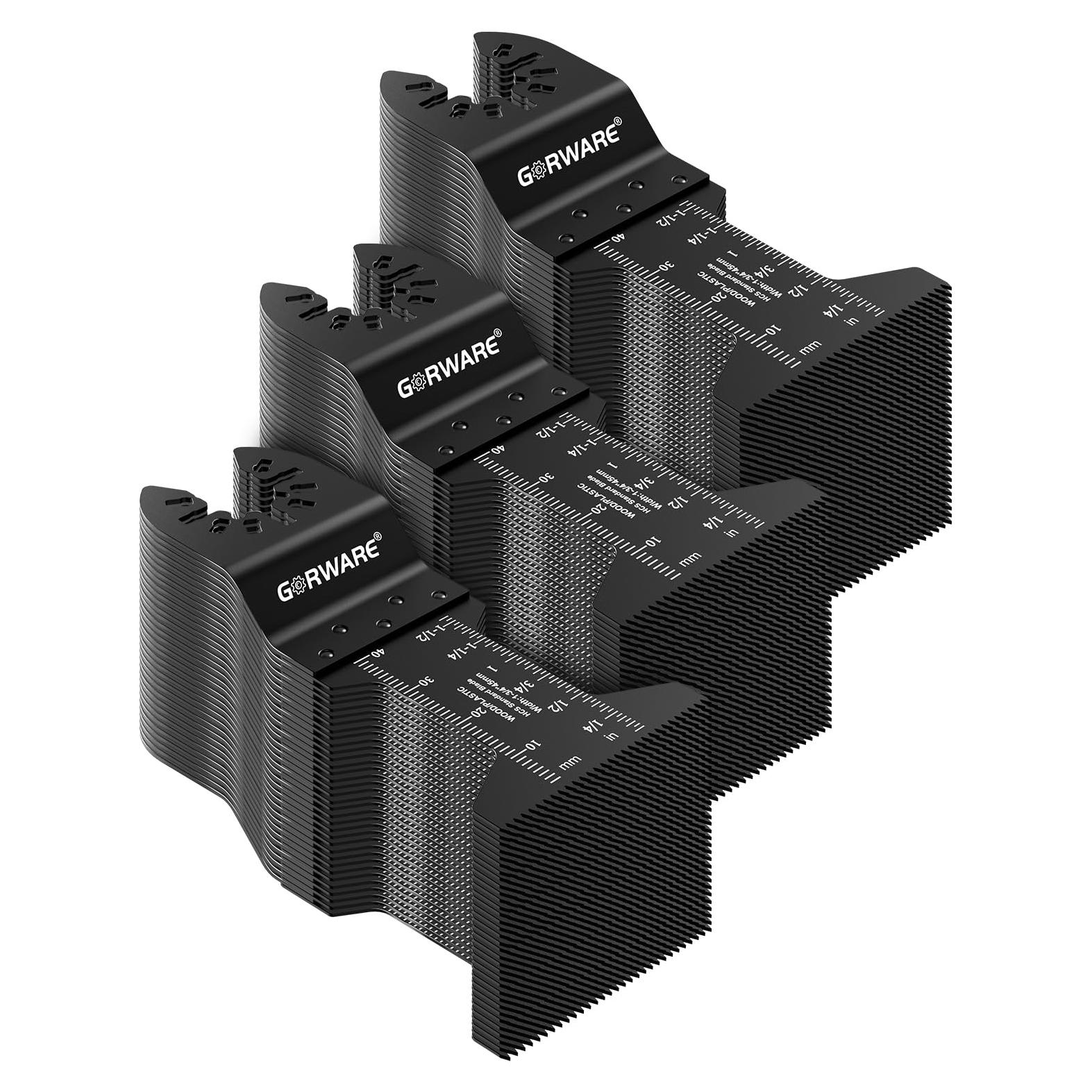 Hojas de Herramienta Oscilante GORWARE 100PCS para Madera y Plástico