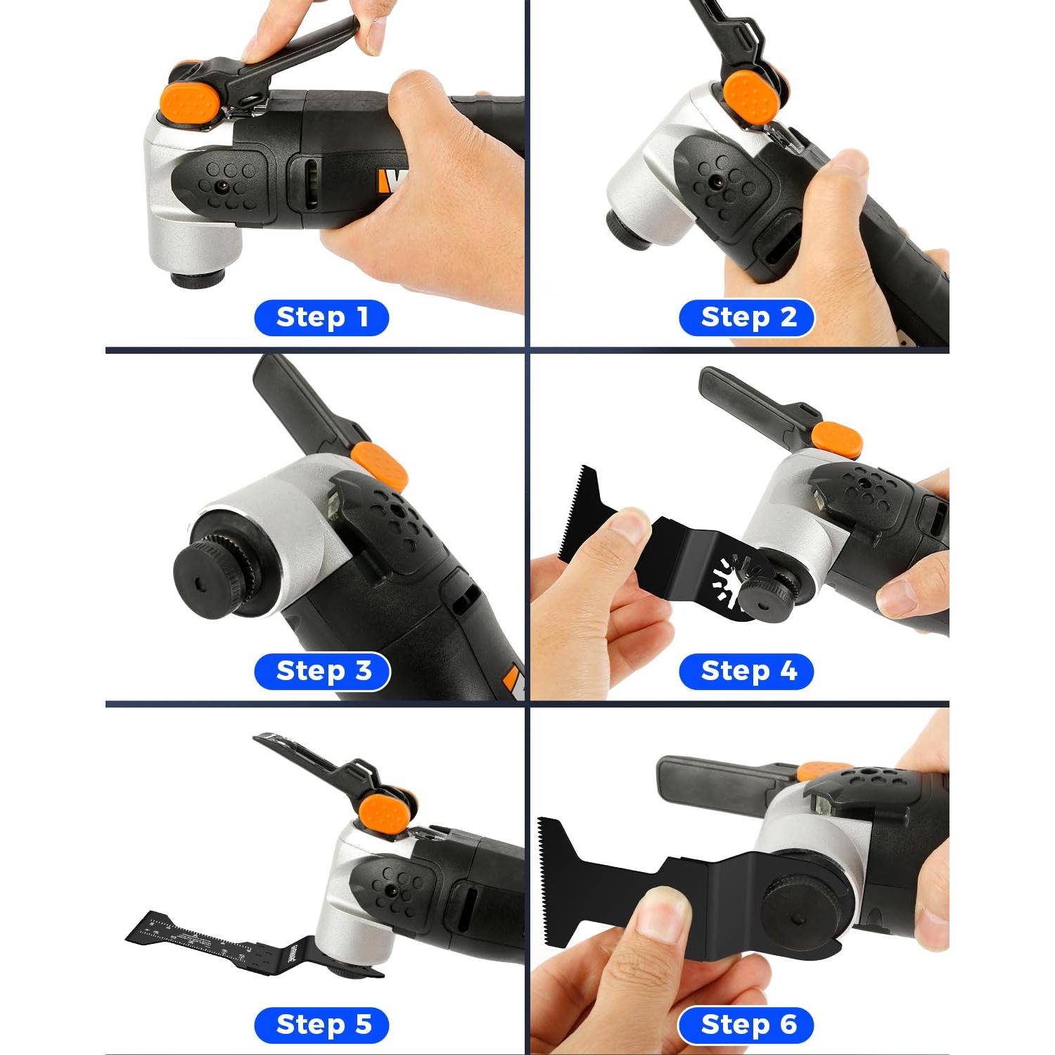 Hojas de Herramienta Oscilante GORWARE 100PCS para Madera y Plástico