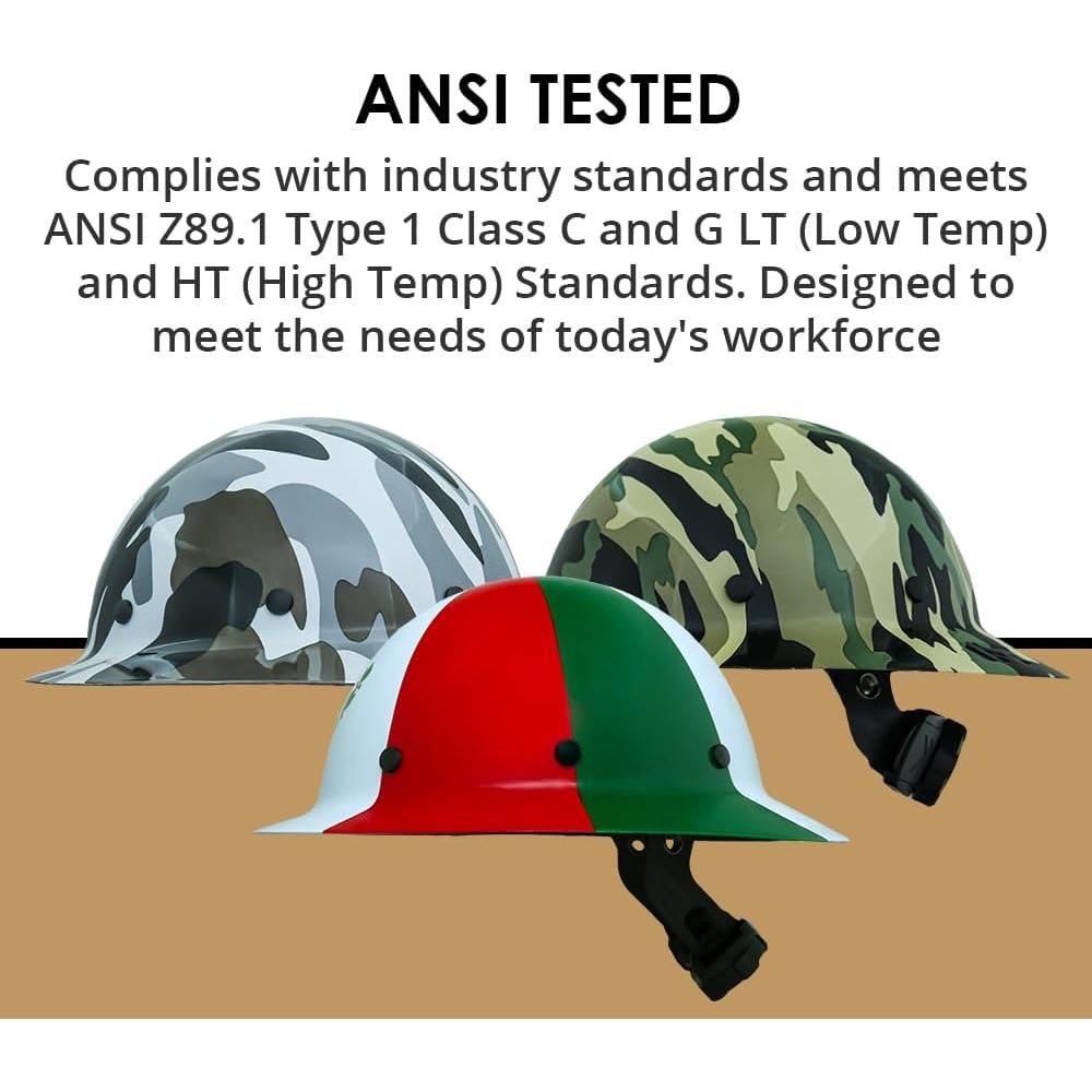 Casco de ala completa AFP | Fibra de vidrio Clase G | Negro