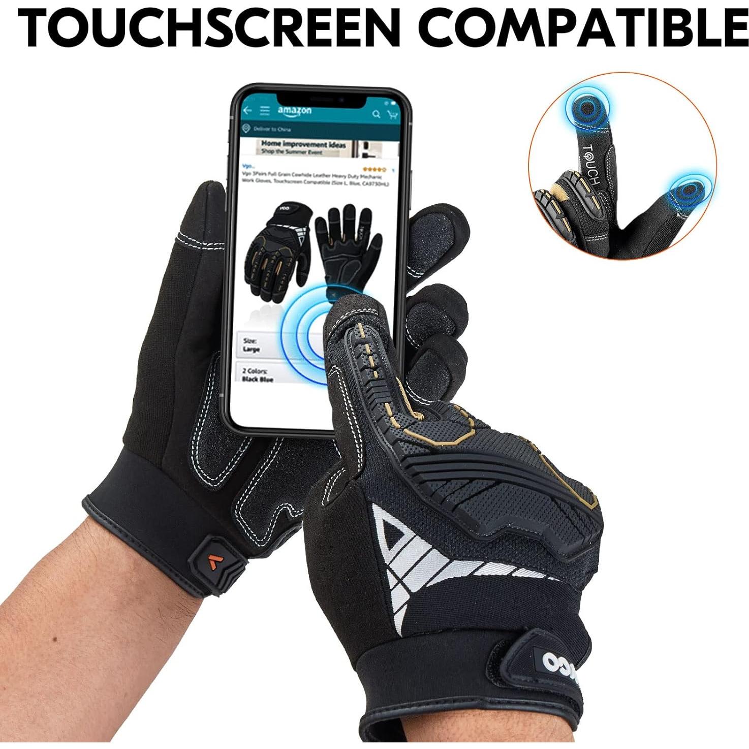 Guantes de Trabajo Vgo SL8849 XL Negro Alta Destreza