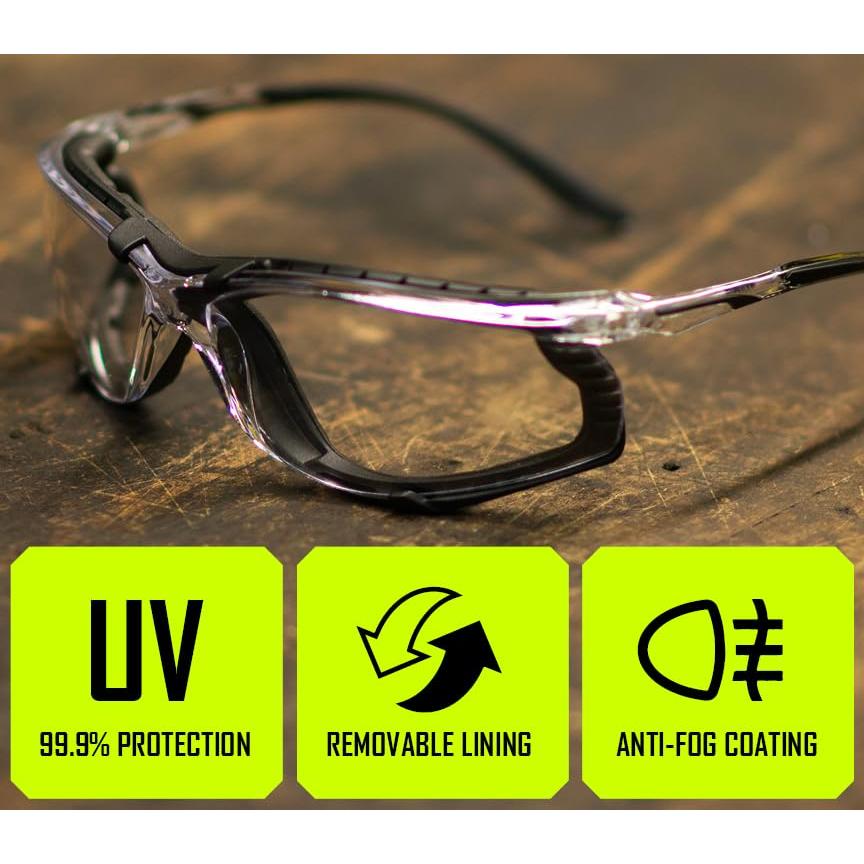 Gafas de Seguridad MAGID Gemstone Onyx con Forro de Espuma