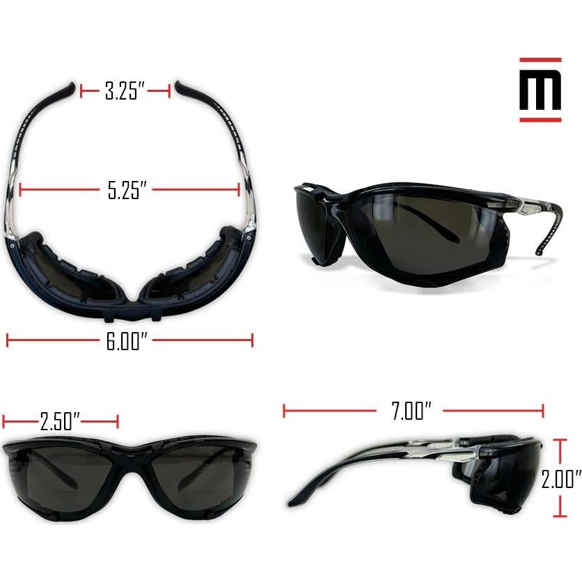 Gafas de Seguridad MAGID Gemstone Onyx con Forro de Espuma