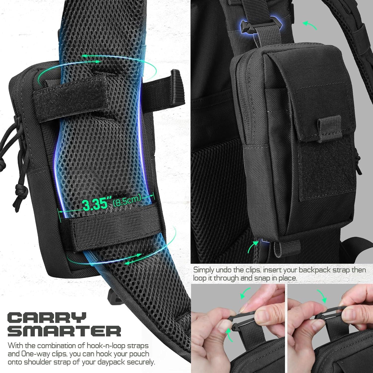 Bolsa Molle LIVANS para Mochila Táctica 4 Bolsillos Nylon