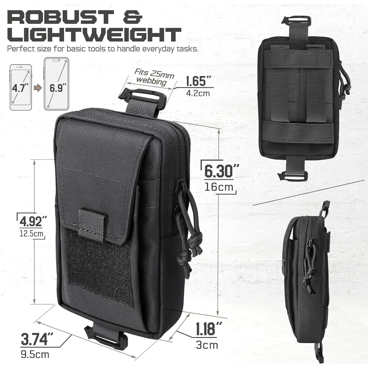 Bolsa Molle LIVANS para Mochila Táctica 4 Bolsillos Nylon