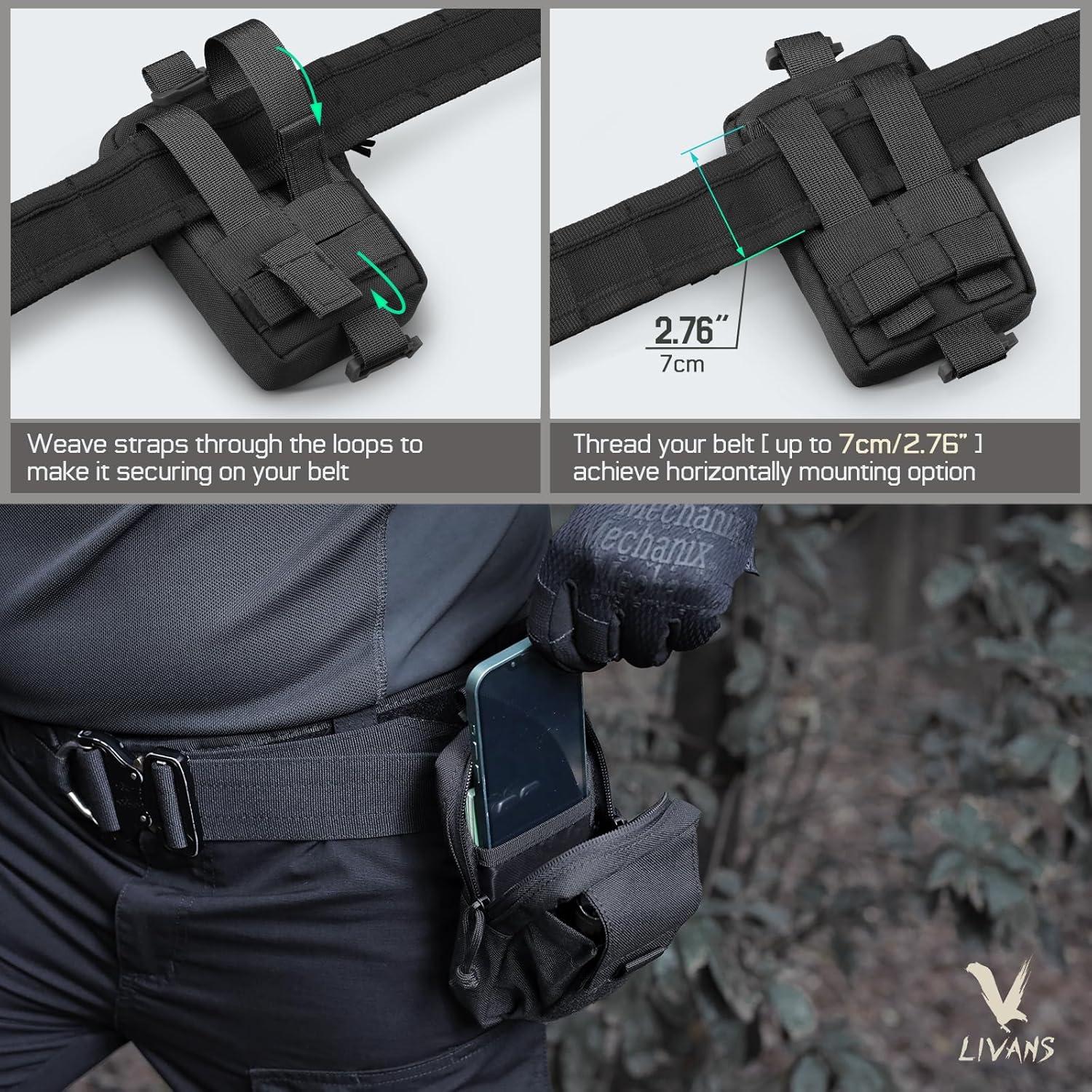 Bolsa Molle LIVANS para Mochila Táctica 4 Bolsillos Nylon