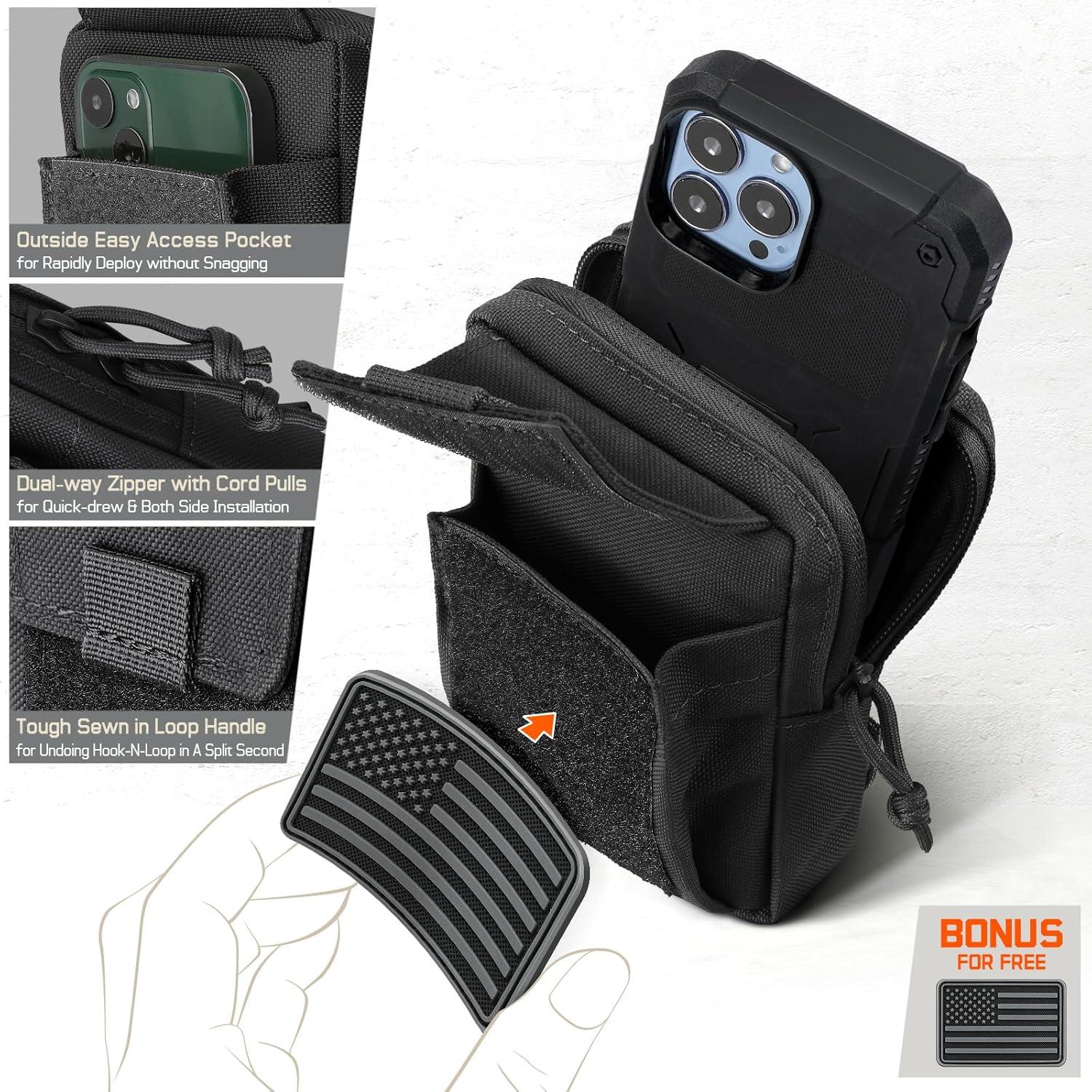 Bolsa Molle LIVANS para Mochila Táctica 4 Bolsillos Nylon