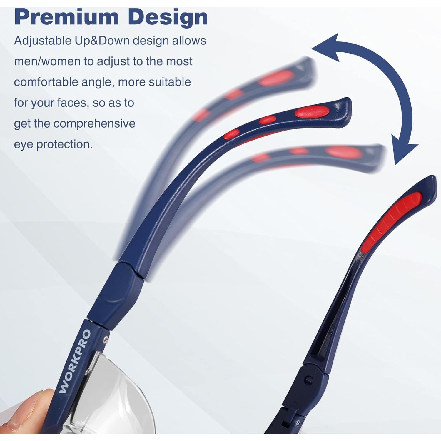 Gafas de Seguridad WORKPRO Z87.1 Anti Niebla 3 Piezas