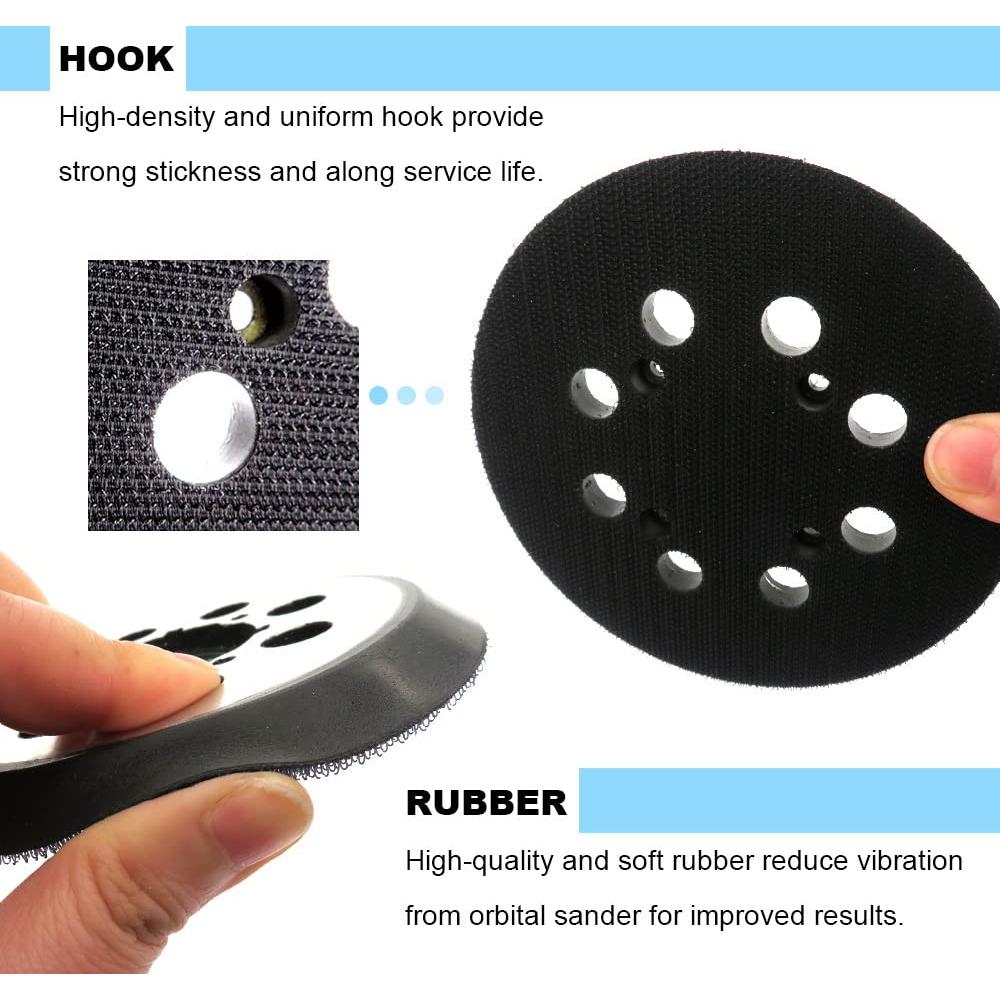Pad de Reemplazo Lijadora Orbital DeWalt 5" Gancho y Bucle