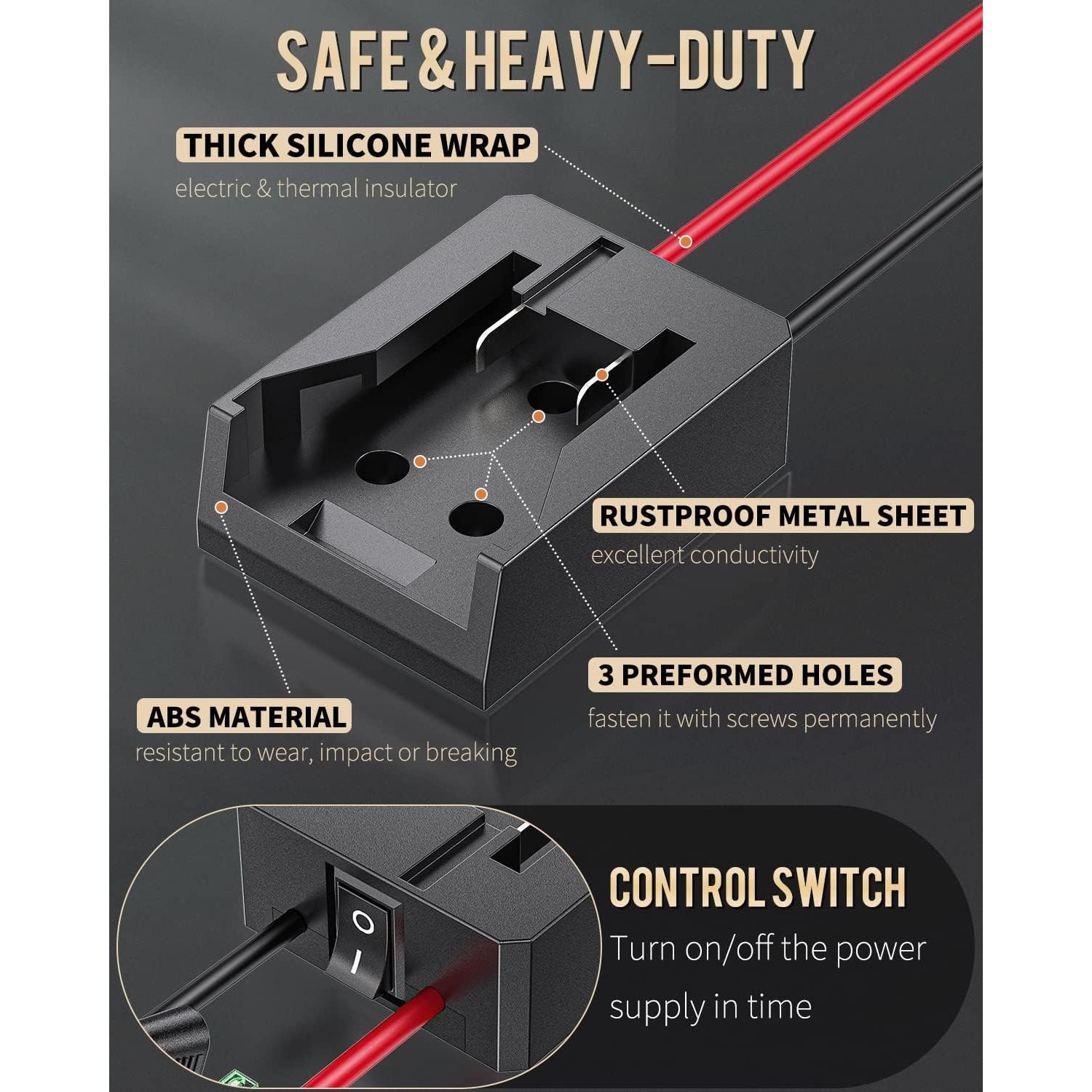 Convertidor de Voltaje 20V a 12V Vibit 180W para Baterías Dewalt