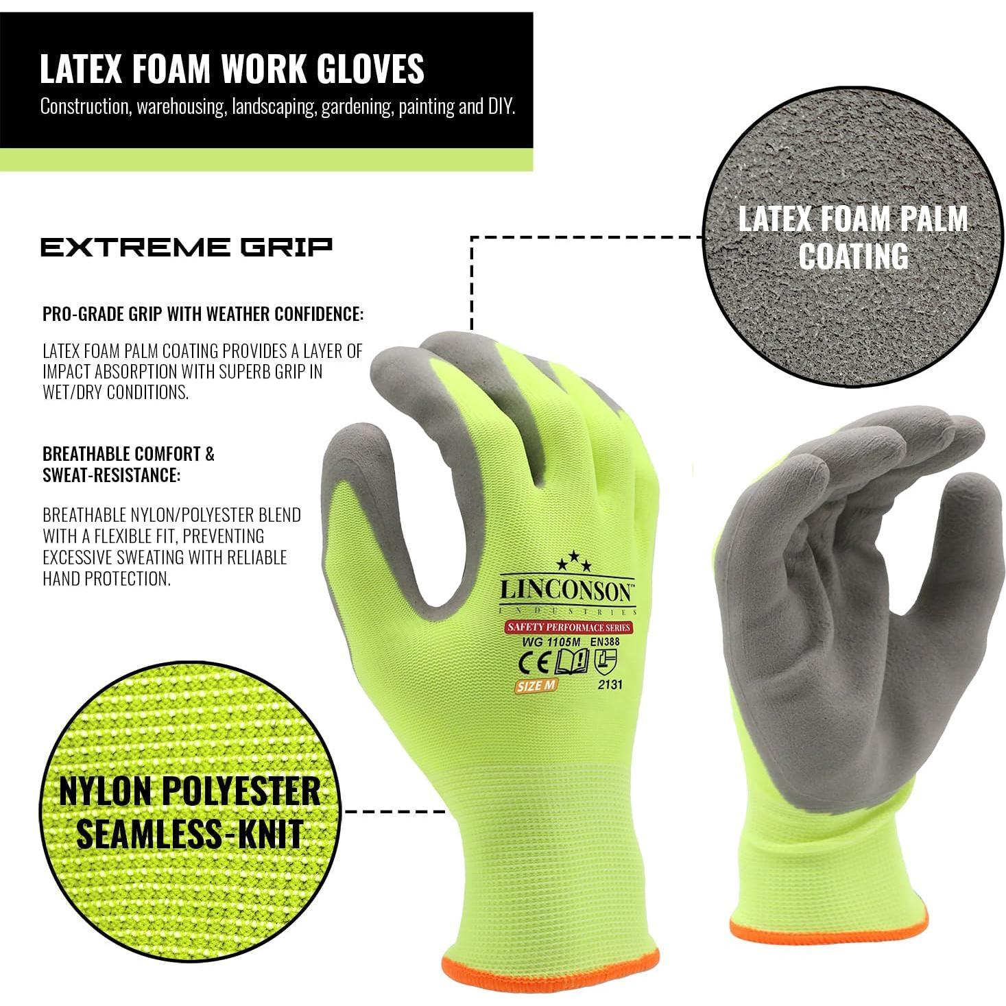 Guantes de Trabajo Linconson Wg110x 12 Piezas Verde