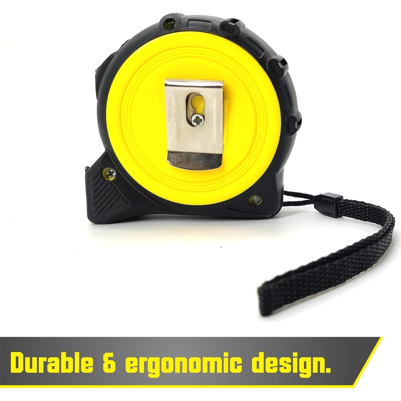 Bullseye 25 Ft Tape Measure with Magnetic Hook - 1" Double-Sided Blade - Tape Measures with Imperial & Metric Measurements - Retractable Measuring Tapes with Fractions
