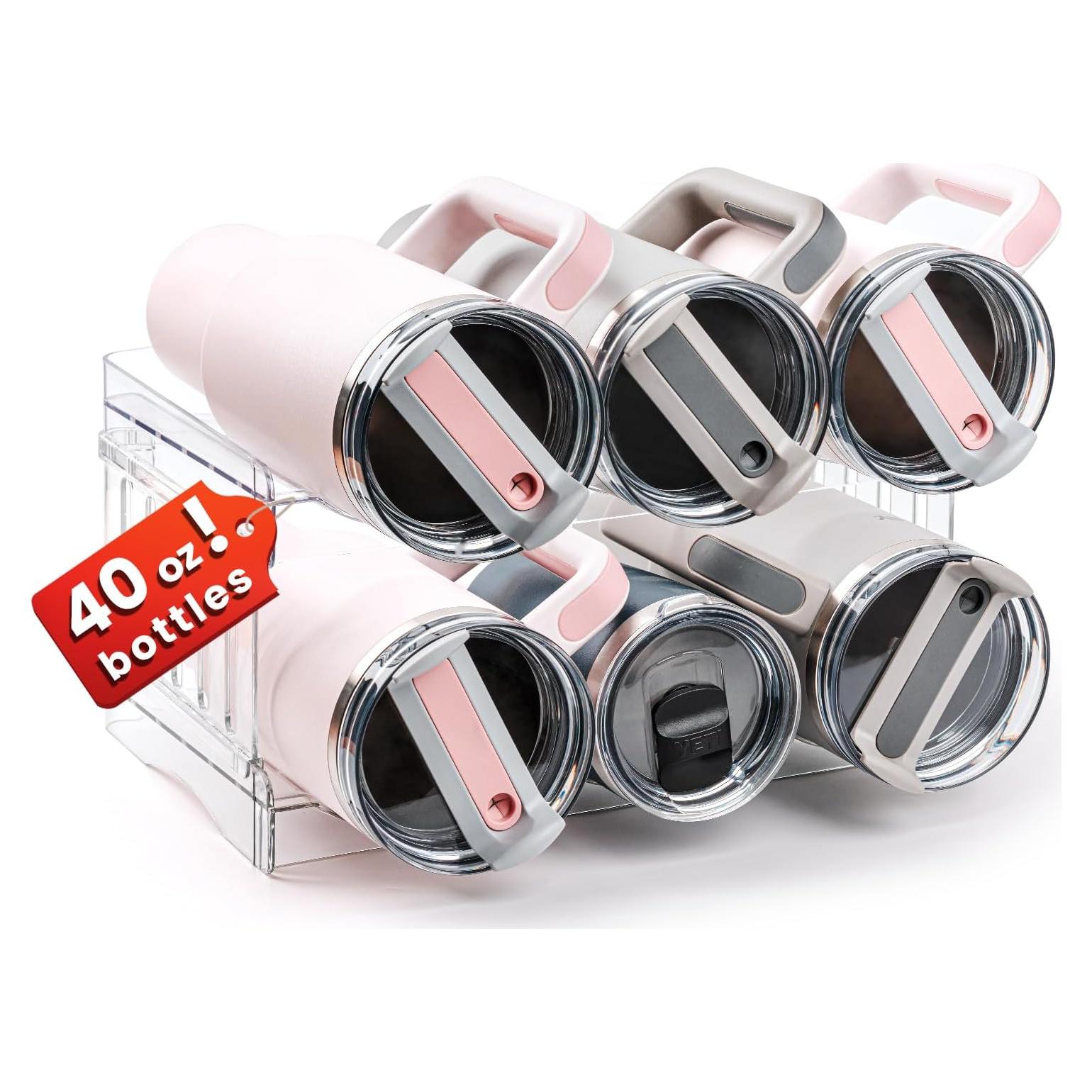 Organizador de Botellas de Agua Gracenal 6 Botellas 40 oz Transparente