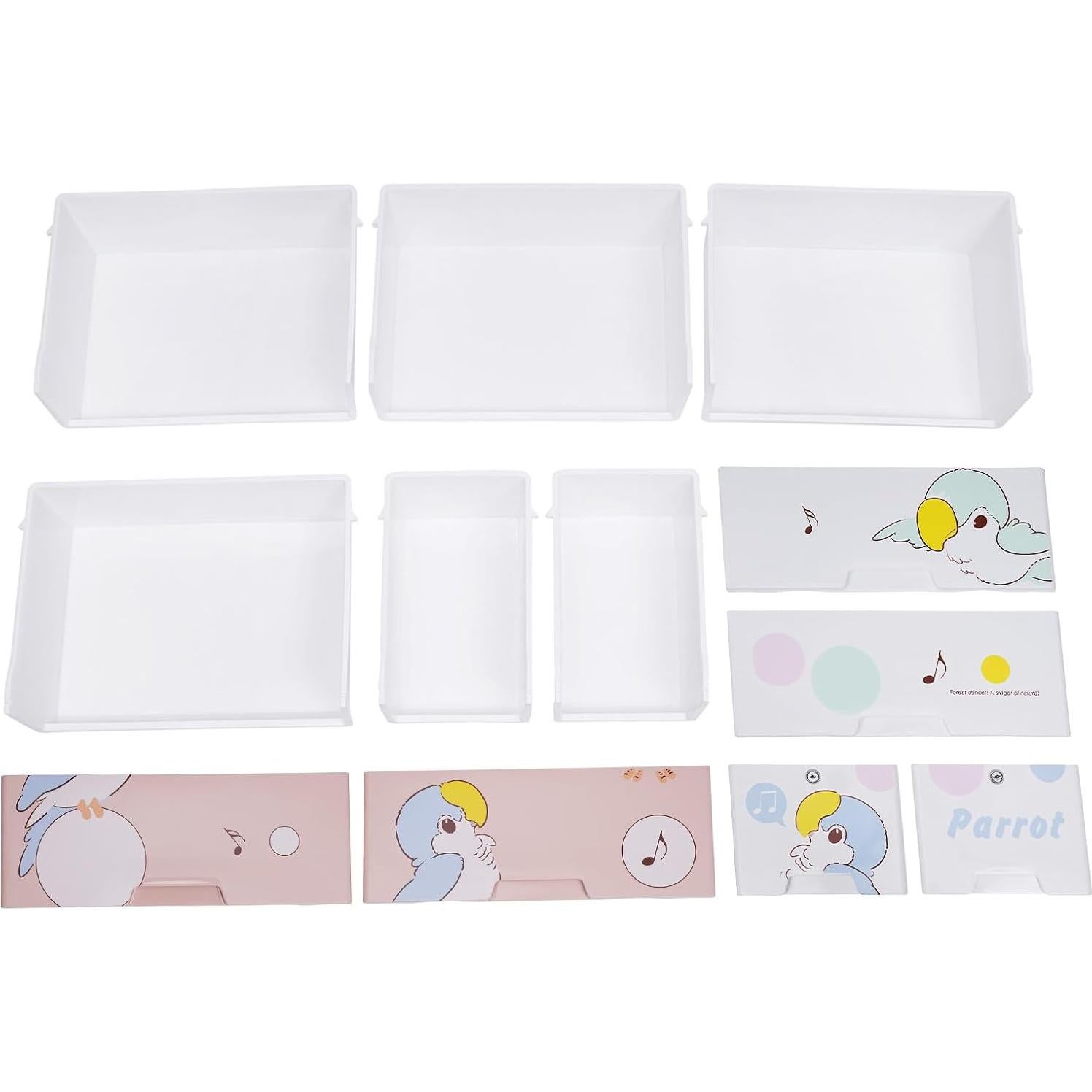 Plastic Drawers Dresser 6 Drawers Plastic Closet Drawers with Lock Tall Dresser Organizer for Clothes Small Closet Organizer Shelf Lockable Storage Cabinet Drawers Organizer (Parrot)