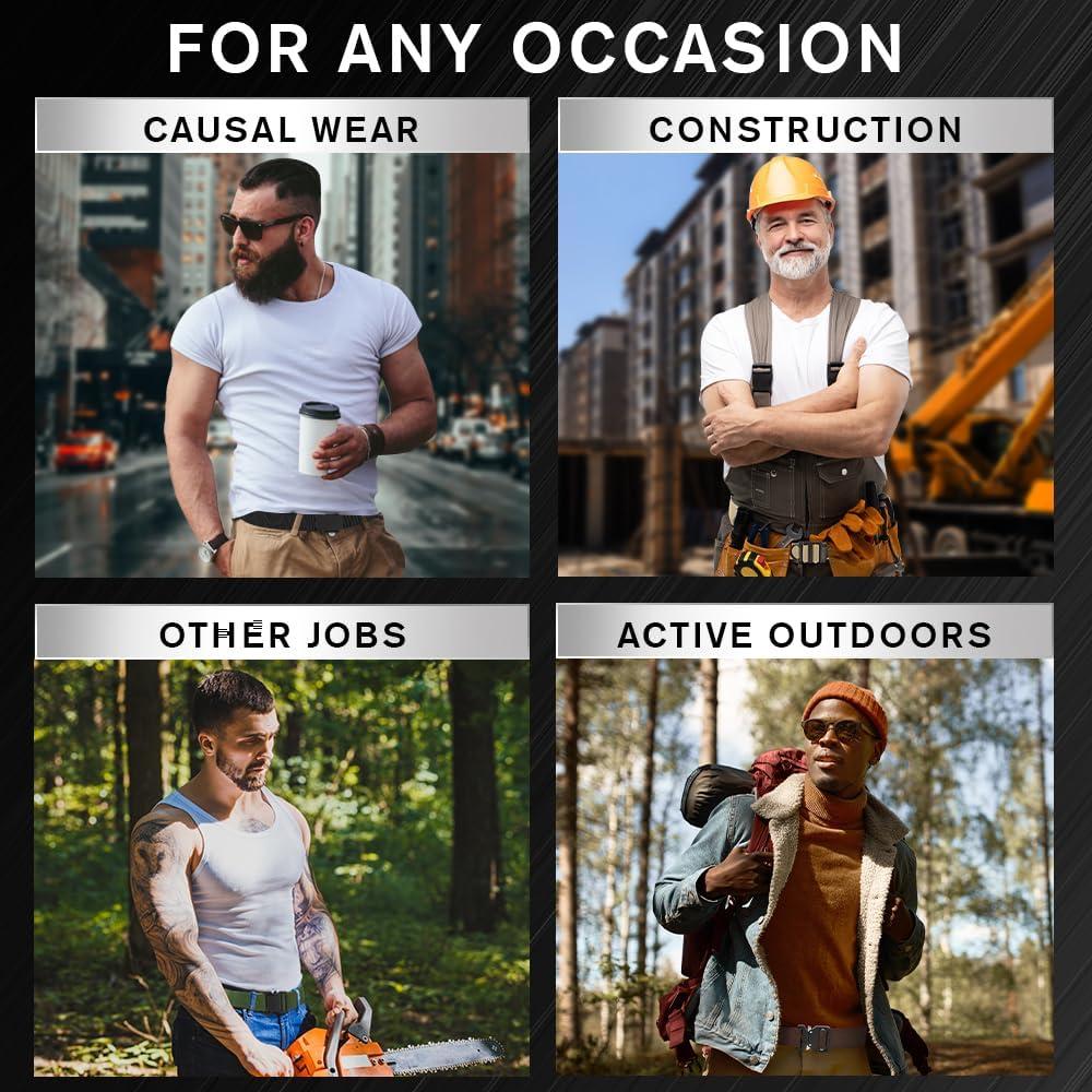 Cinturón Táctico TECEUM - Negro - Mediano 91-107 cm