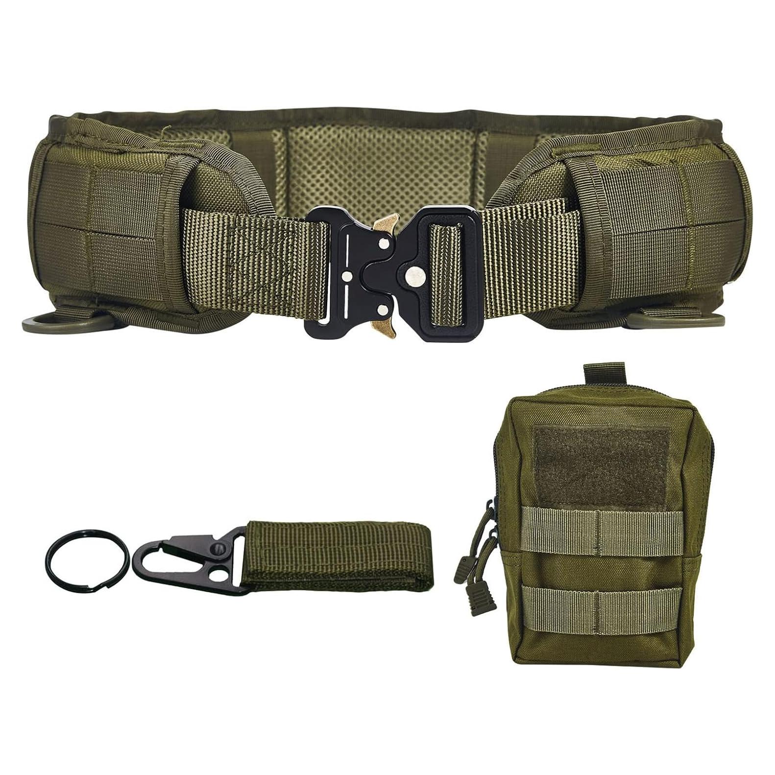 Cinturón Táctico Ratulie Ajustable Verde Militar 78.74 cm