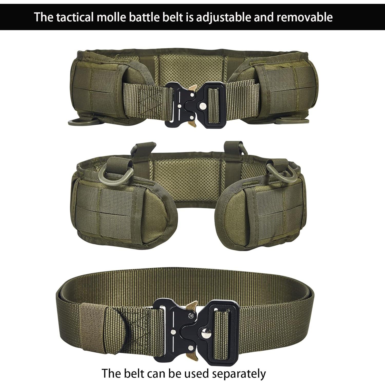 Cinturón Táctico Ratulie Ajustable Verde Militar 78.74 cm