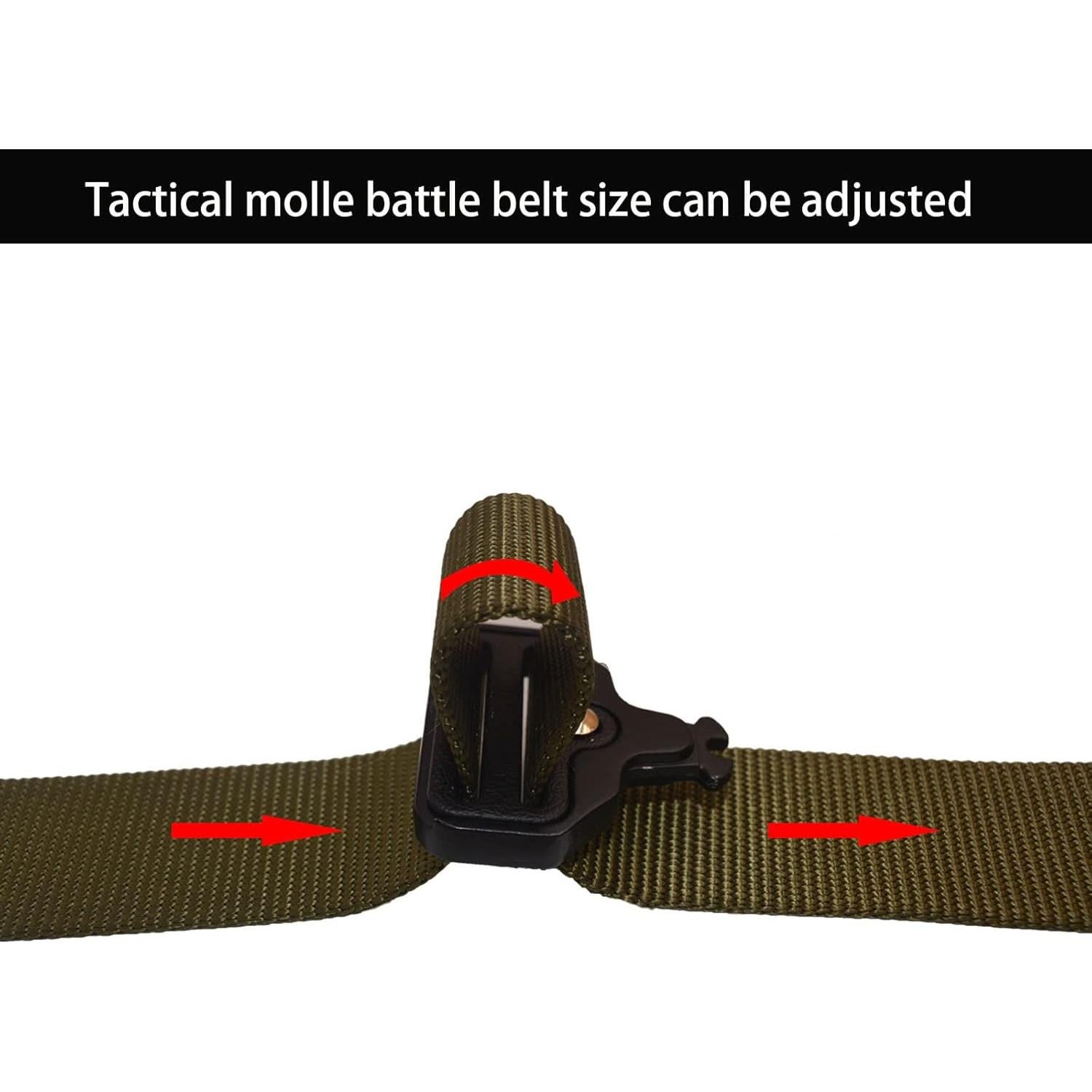 Cinturón Táctico Ratulie Ajustable Verde Militar 78.74 cm