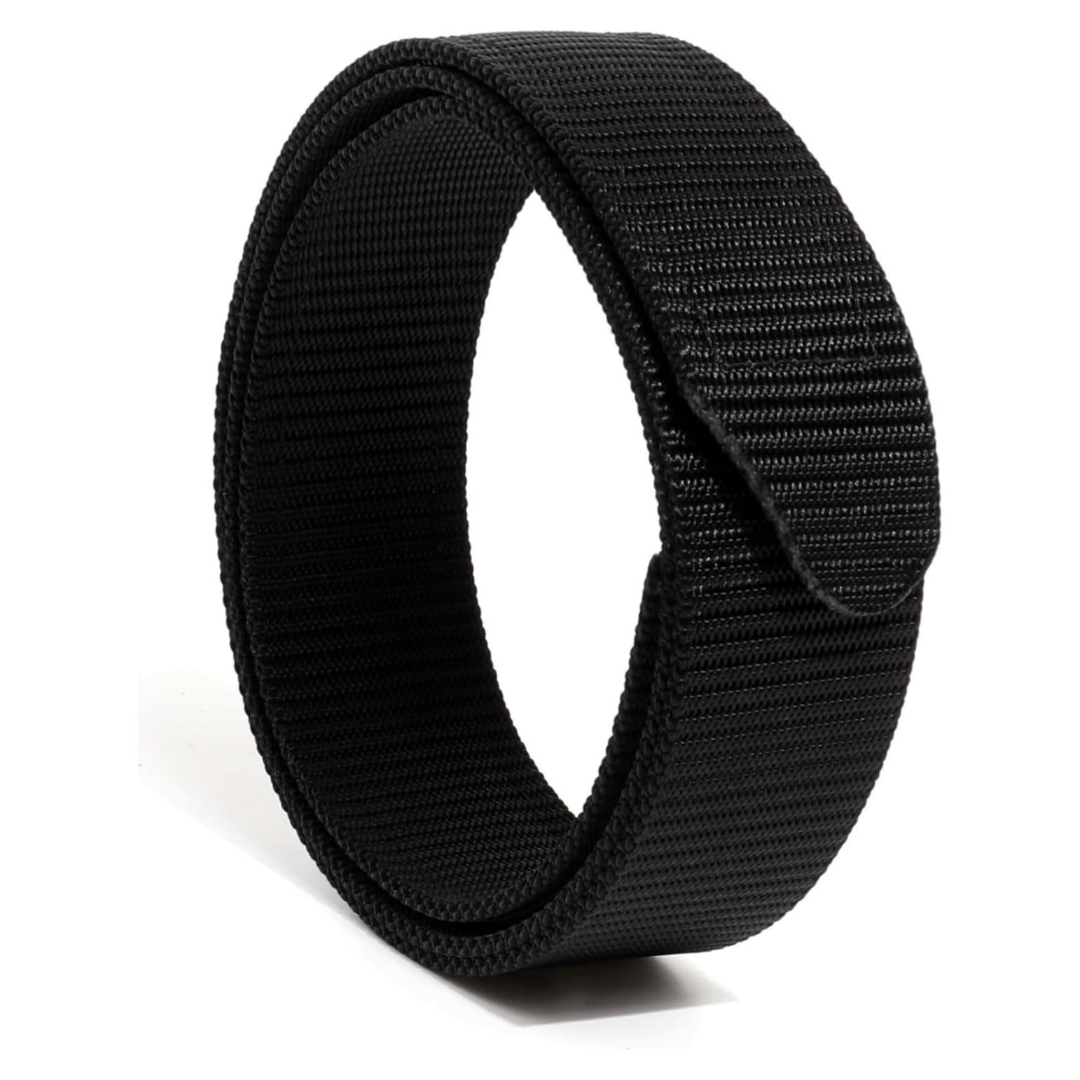 Cinturón de Nylon TACNEX Sin Hebilla 35mm Negro Ajustable