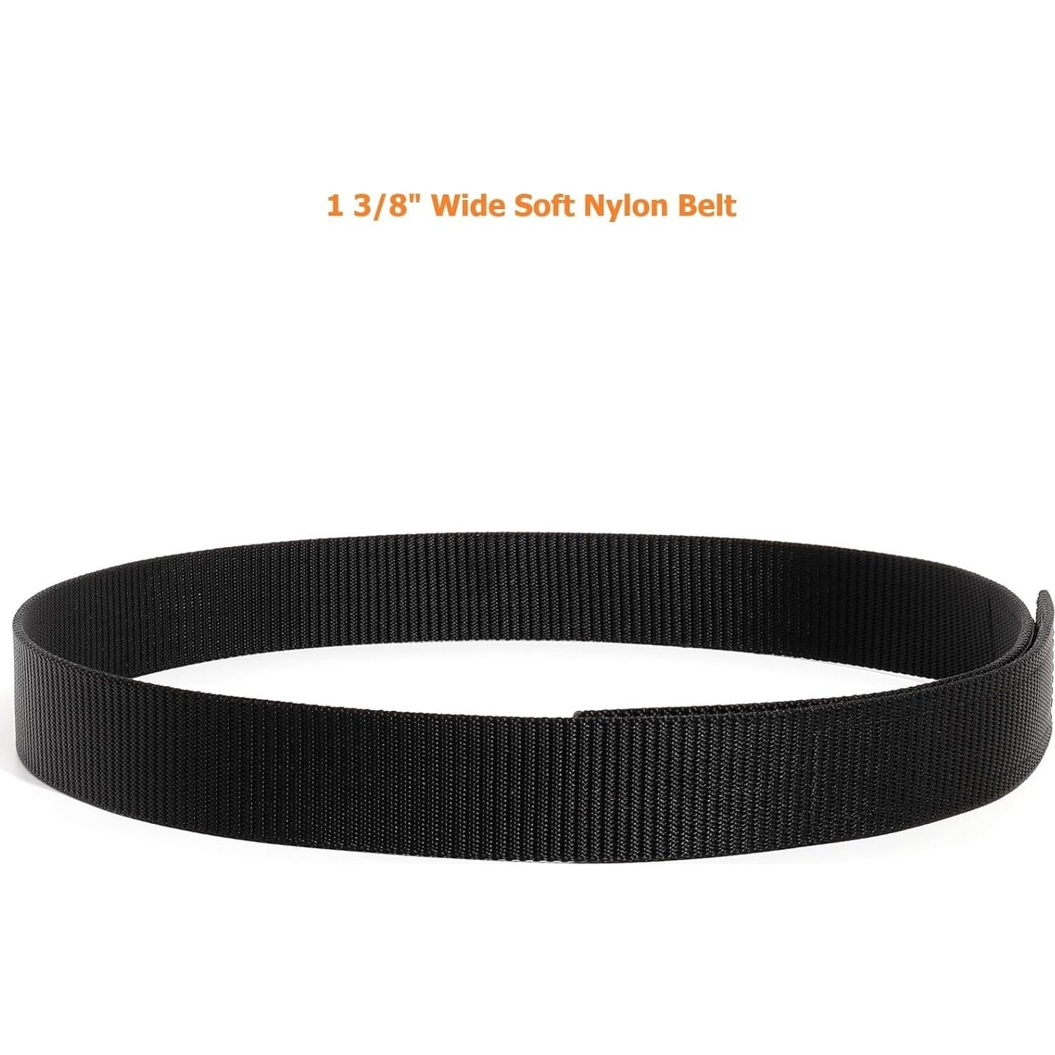 Cinturón de Nylon TACNEX Sin Hebilla 35mm Negro Ajustable