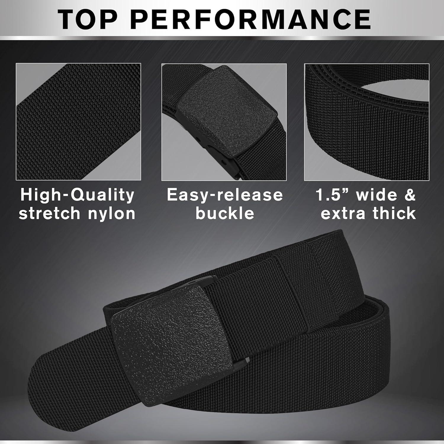 Cinturón Táctico TECEUM Negro XL 117-127 cm Nylon