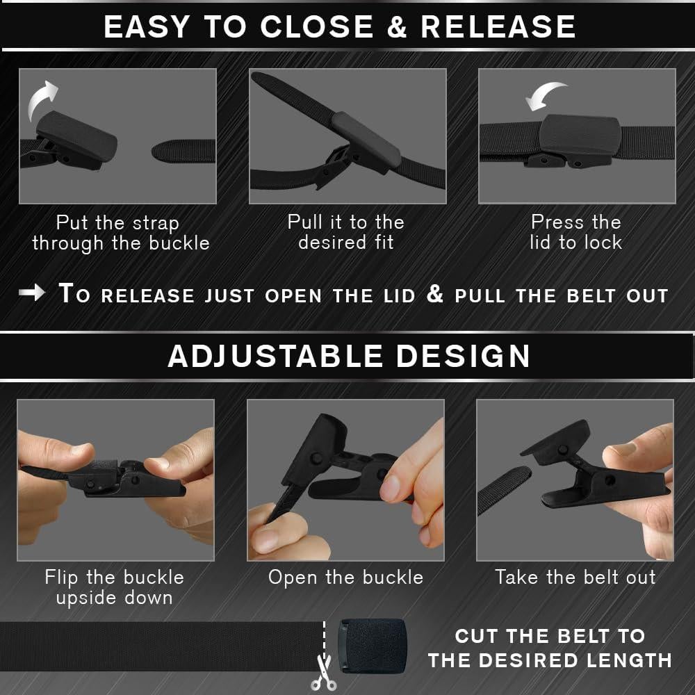 Cinturón Táctico TECEUM Negro XL 117-127 cm Nylon