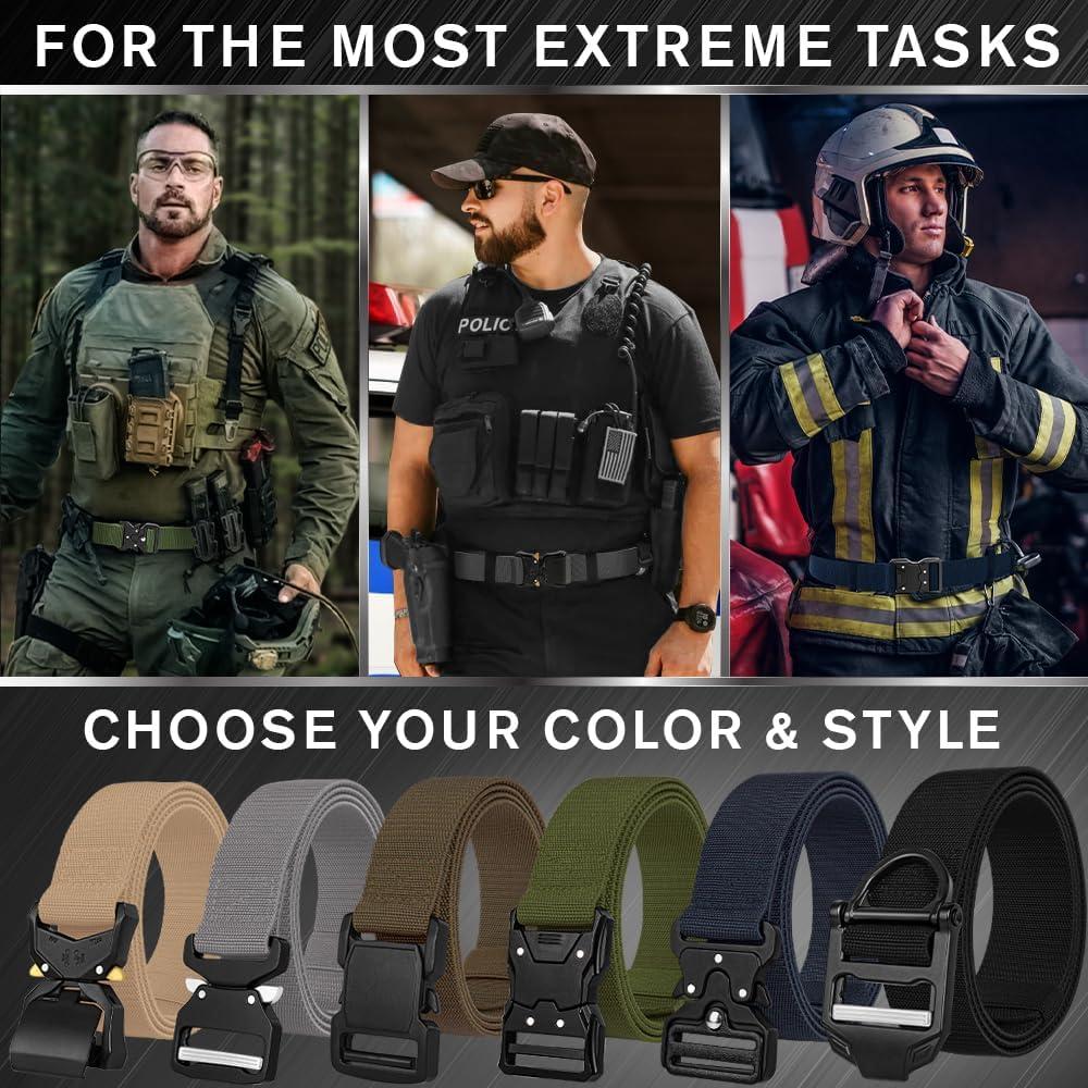 Cinturón Táctico TECEUM Negro XL 117-127 cm Nylon