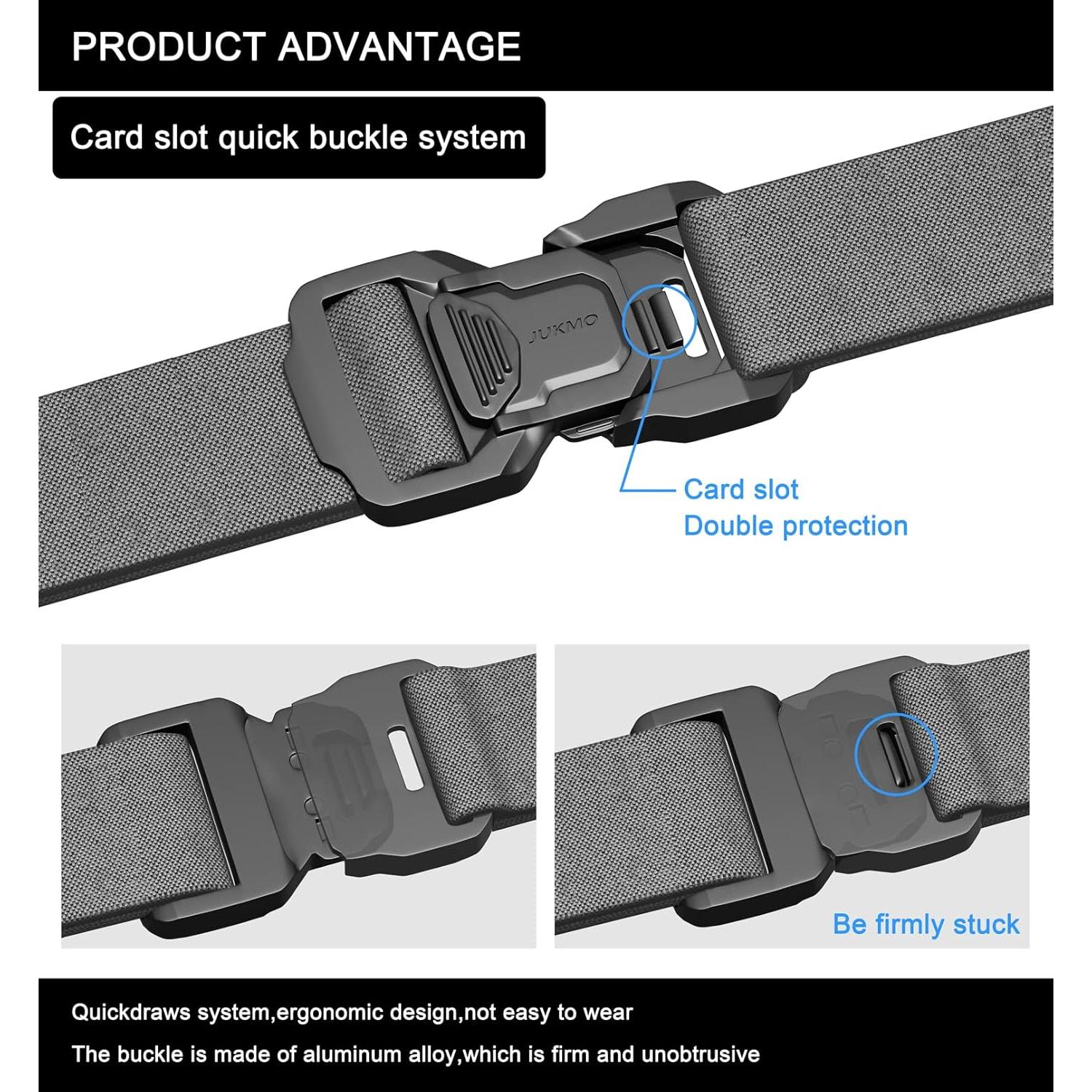 Cinturón Táctico JUKMO Nylon Militar 1.5" Hebilla Rápida