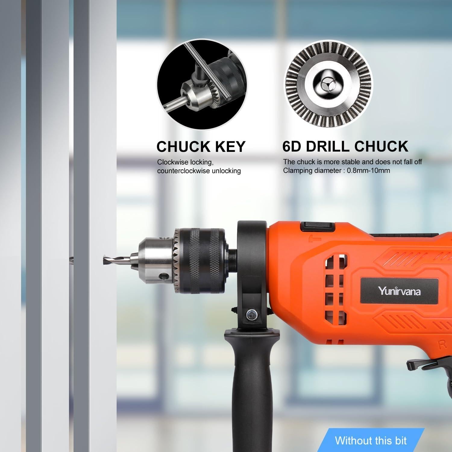 Taladro de impacto eléctrico Yunirvana 4.5A 105 accesorios