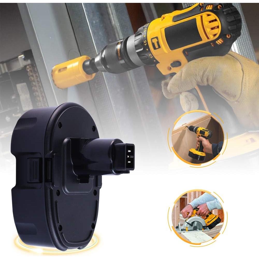 2-Pack [Upgraded to 4500mAh] High Capacity DC9096 DC9098 Replacement Battery Compatible with Dewalt 18V Battery DC9099 DW9095 DW9096 DW9098 DW9099 DE9038 18 Volt Cordless Drill Driver Tools(Black)