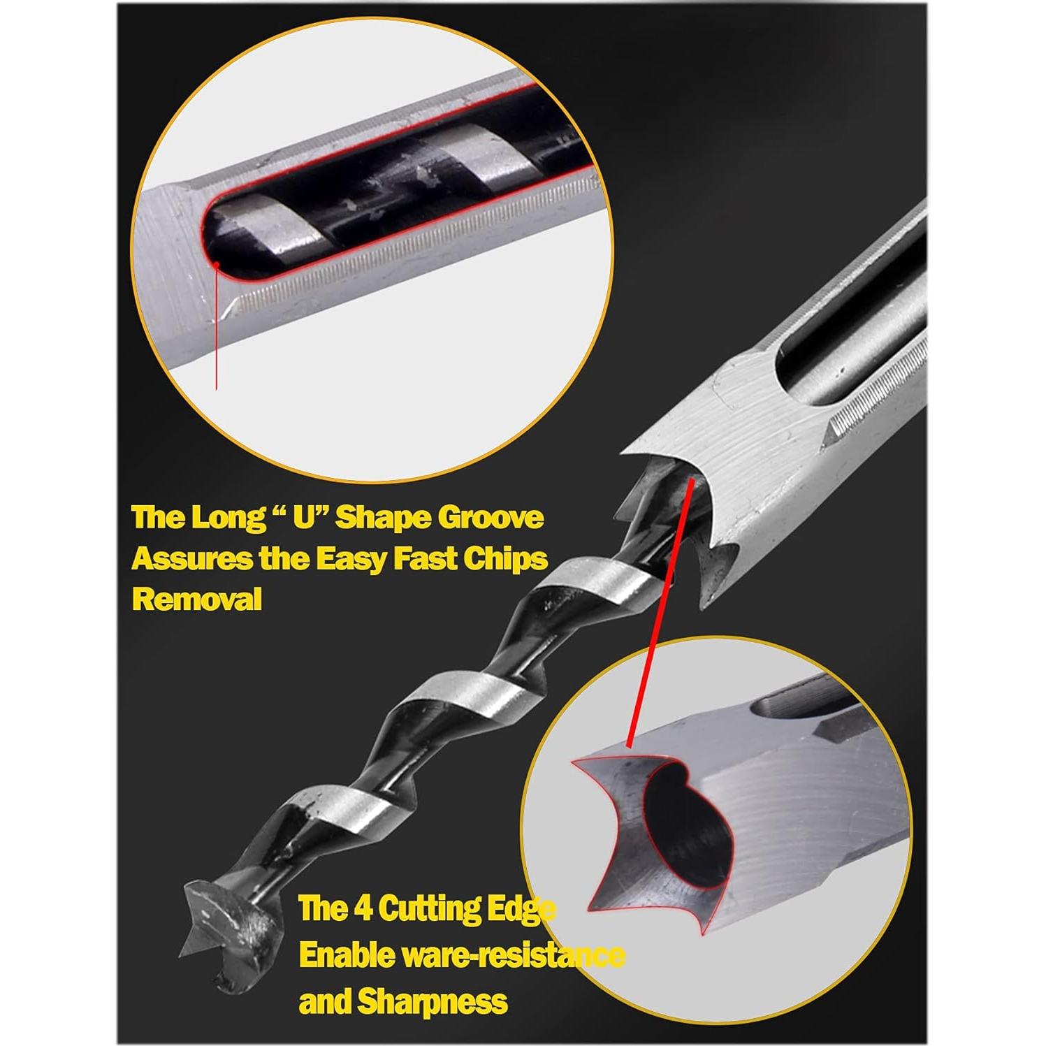 Broca de Cincel Cuadrada MAX-CRAFT 25mm x 105mm para Madera