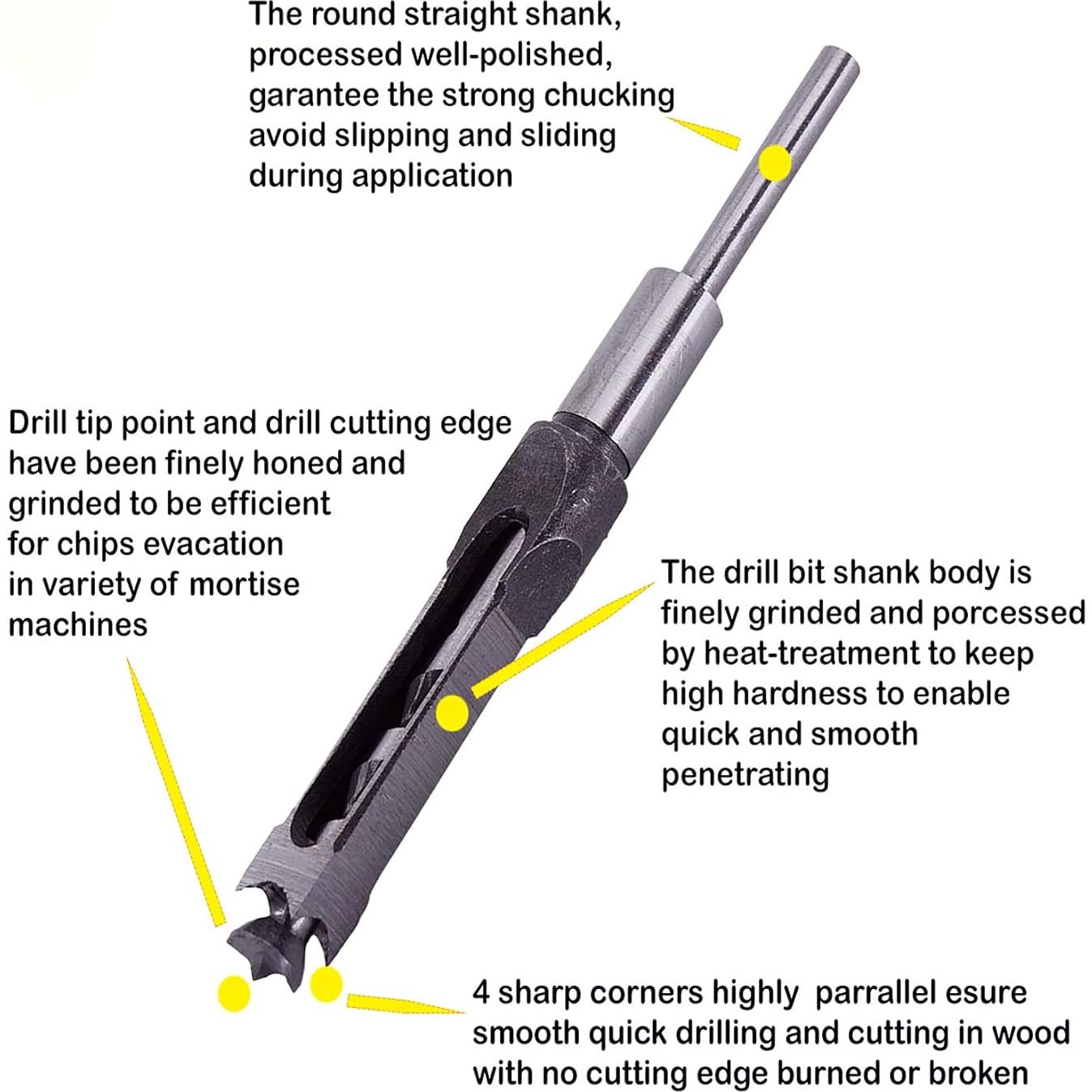 Broca de Cincel Cuadrada MAX-CRAFT 25mm x 105mm para Madera