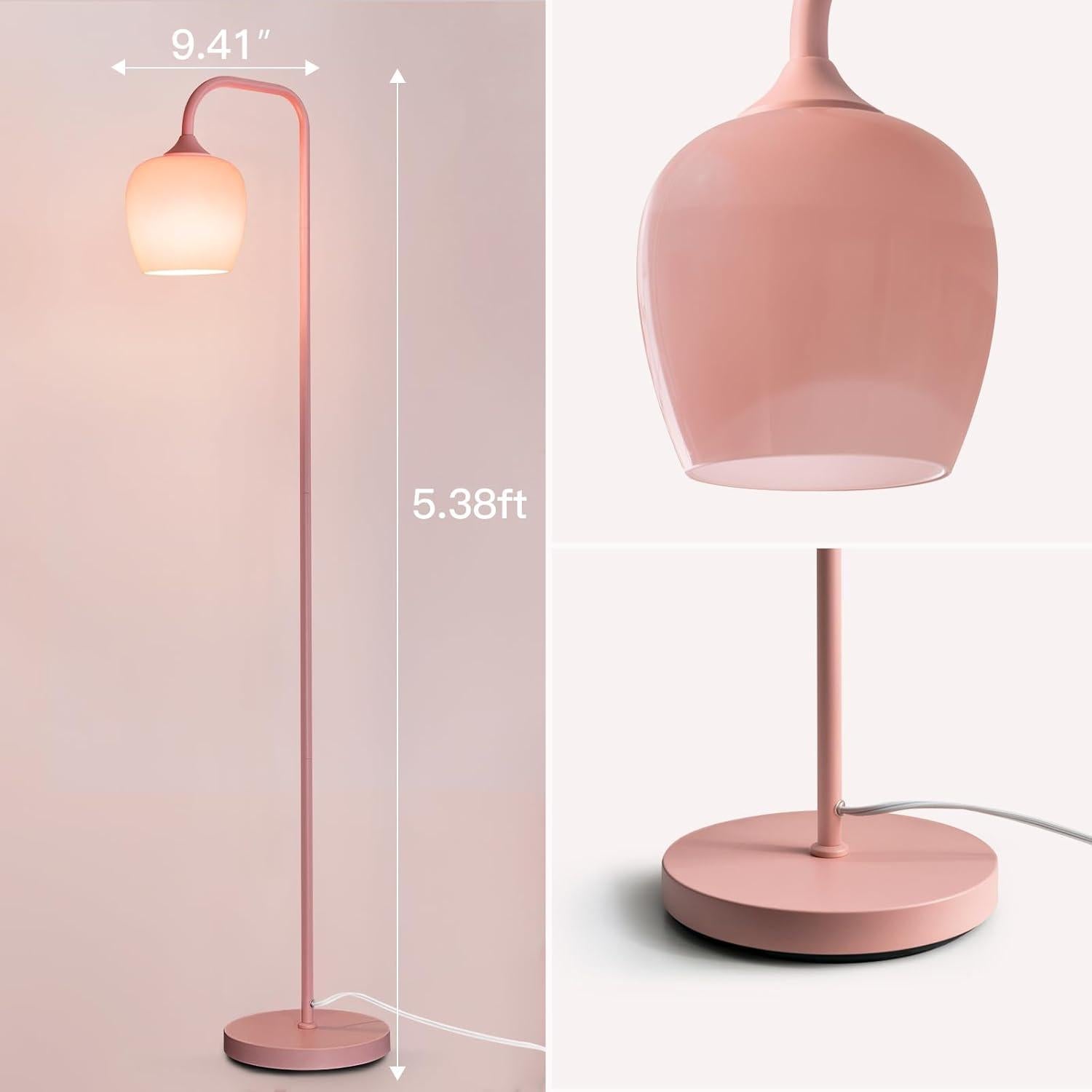 Lámpara de Pie Rosa ONEWISH - Moderna 165 cm LED Incluida
