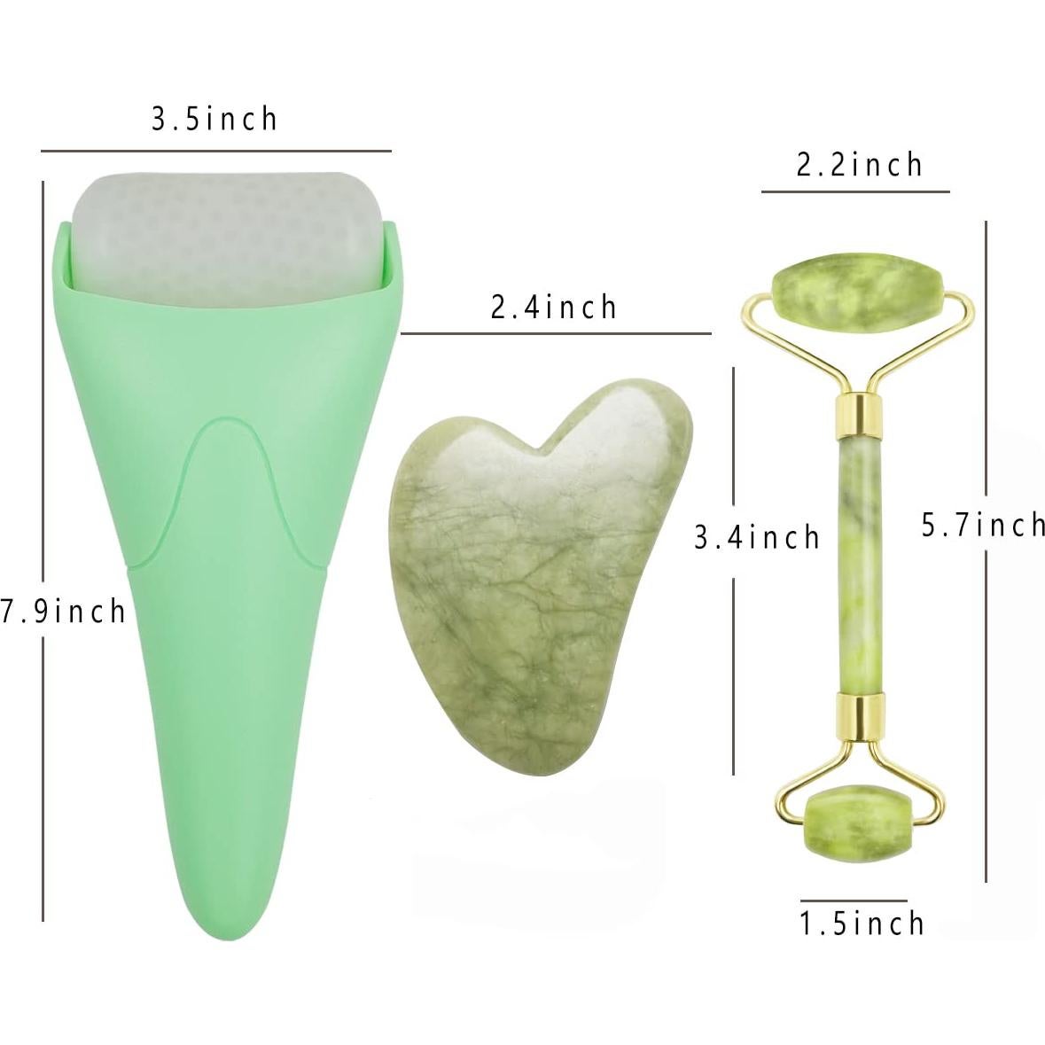 Rodillo de Hielo y Jade Chikoni 3 en 1 Masajeador Facial