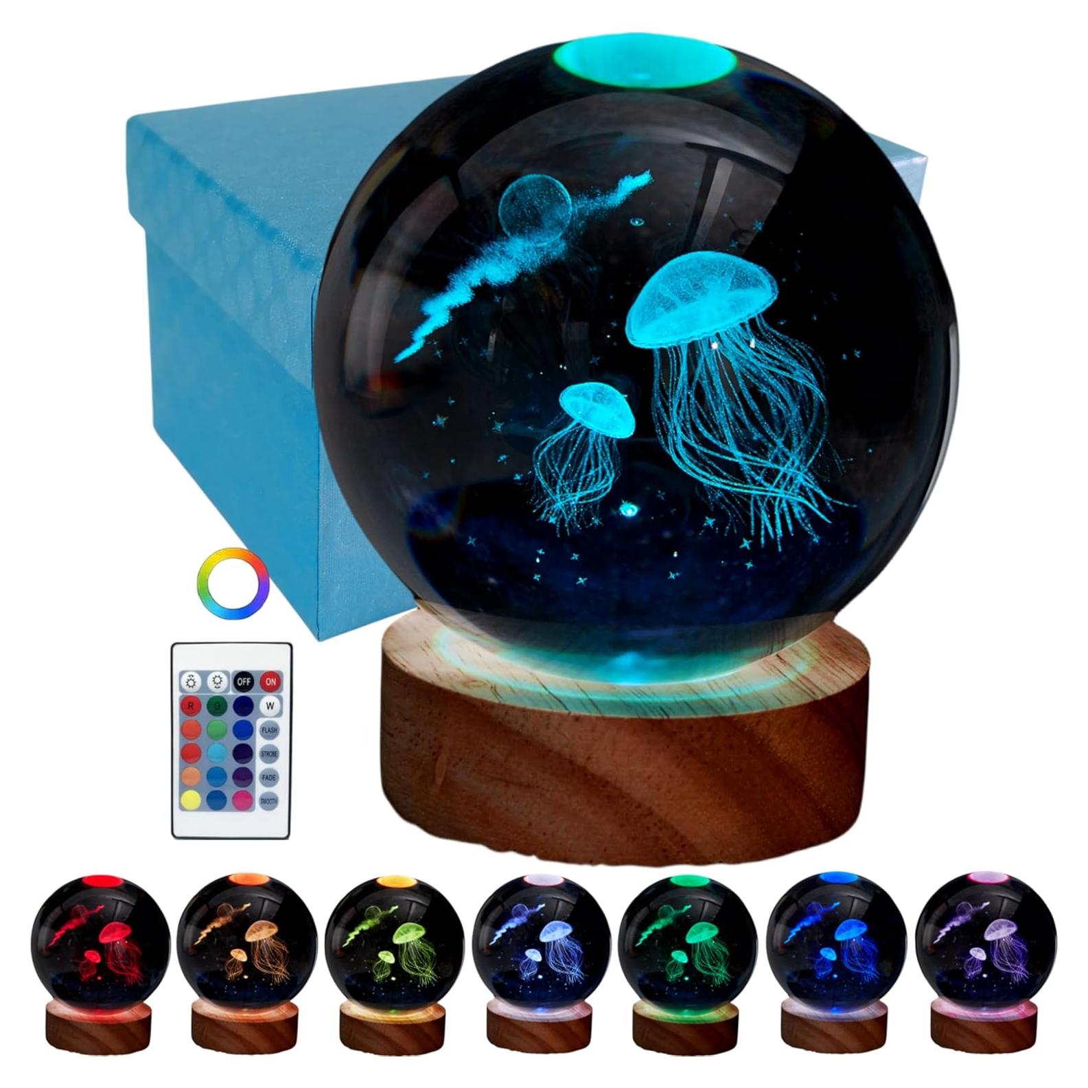 Lámpara de Bola de Cristal 3D Conalisk 8 cm LED 16 Colores