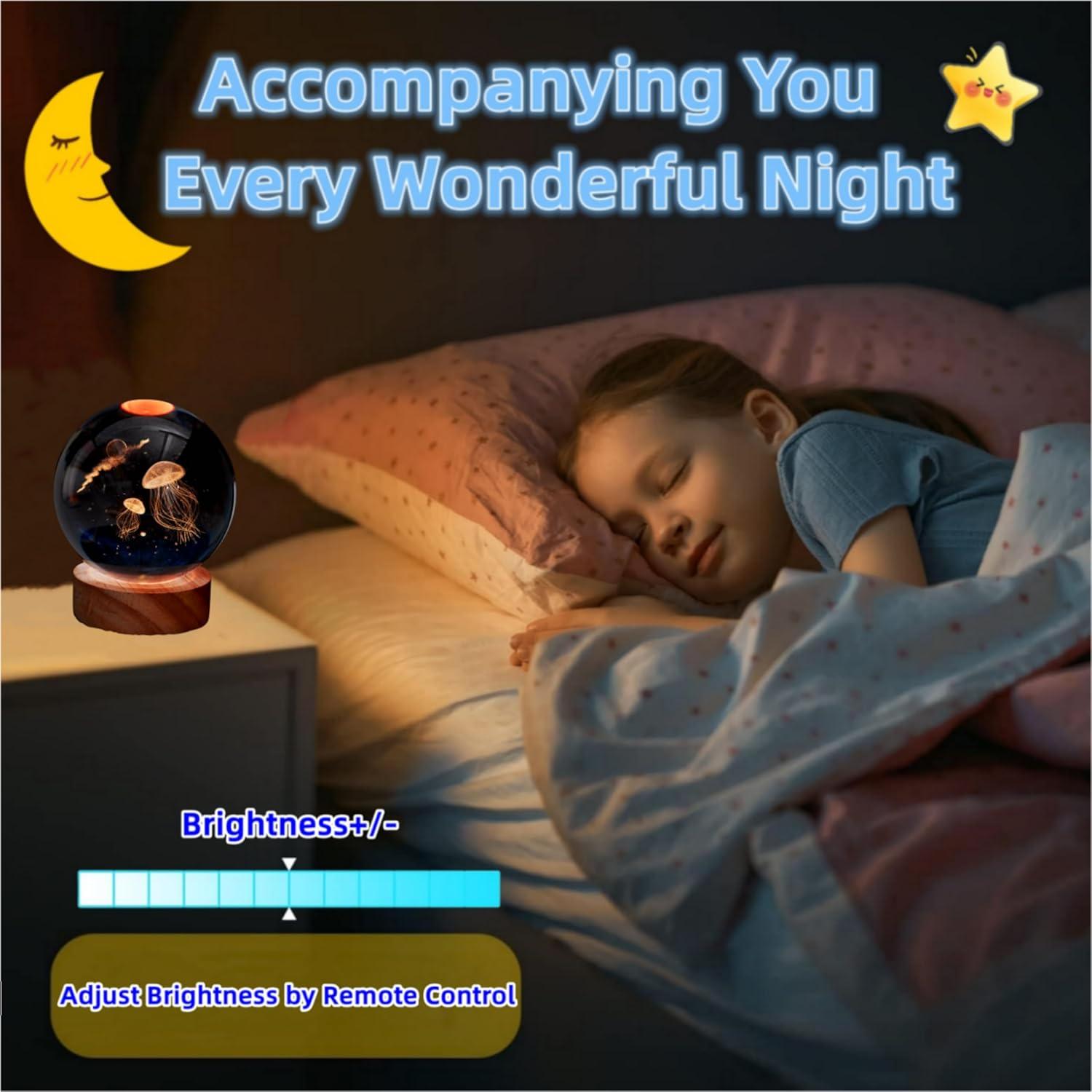 Lámpara de Bola de Cristal 3D Conalisk 8 cm LED 16 Colores