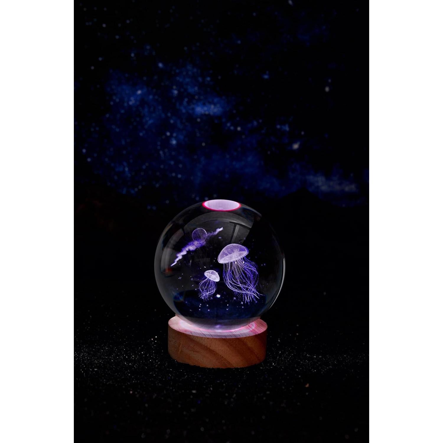 Lámpara de Bola de Cristal 3D Conalisk 8 cm LED 16 Colores