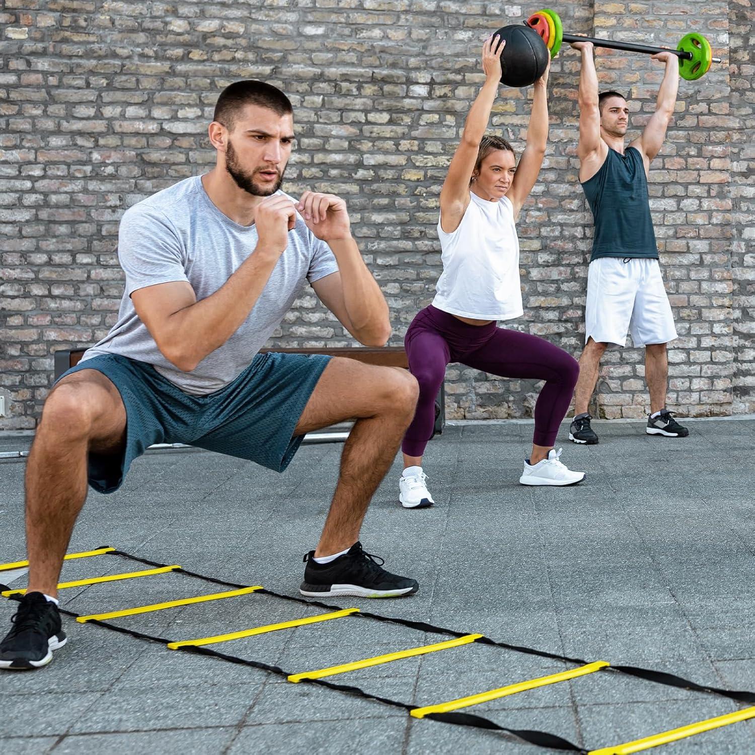 Escalera de Agilidad GHB Pro 6m 12 Peldaños y Conos