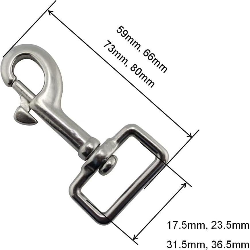 Gancho de Buceo NRC&XRC Acero Inoxidable 74mm 2 Piezas