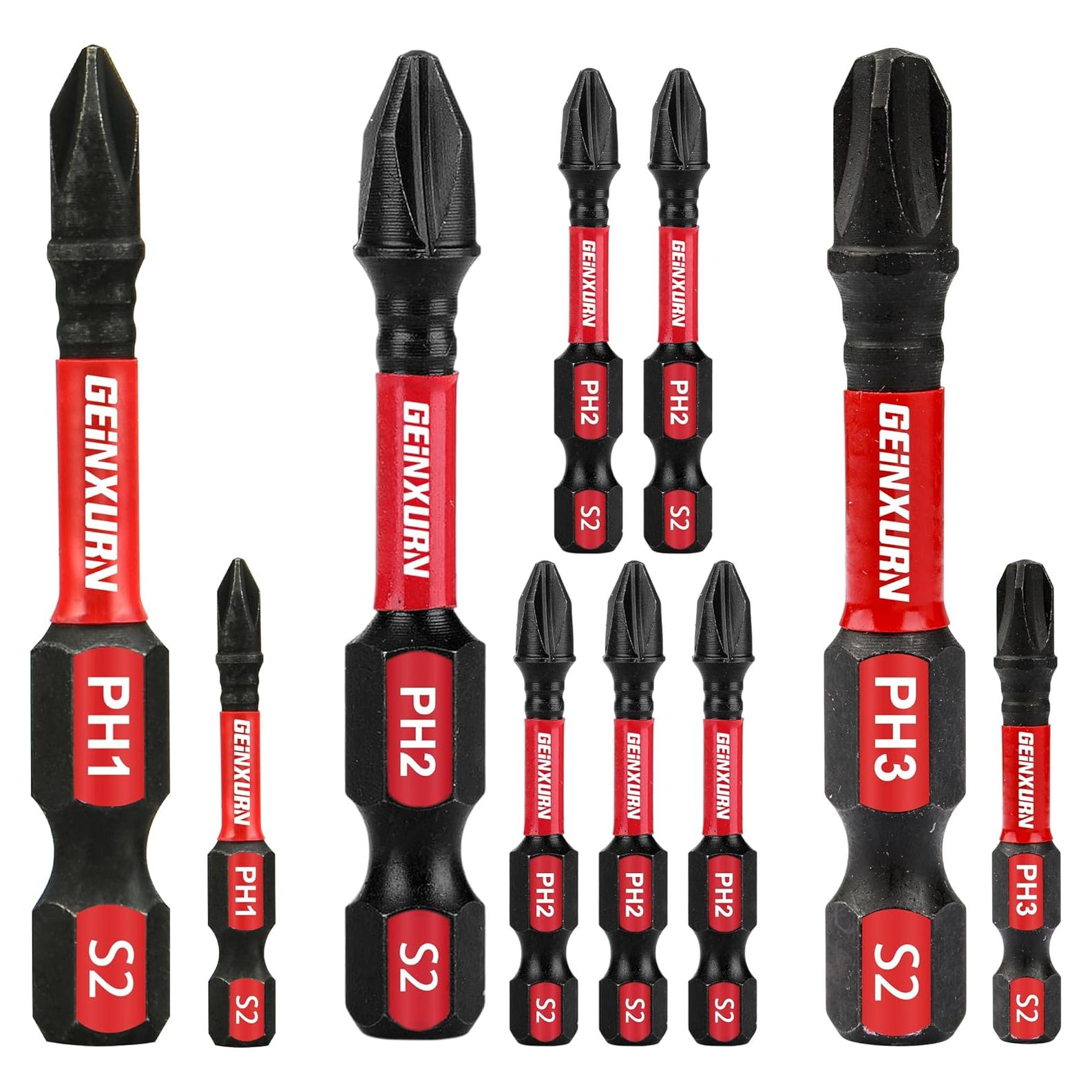 Juego de Puntas de Destornillador Magnéticas GEINXURN 10 Piezas