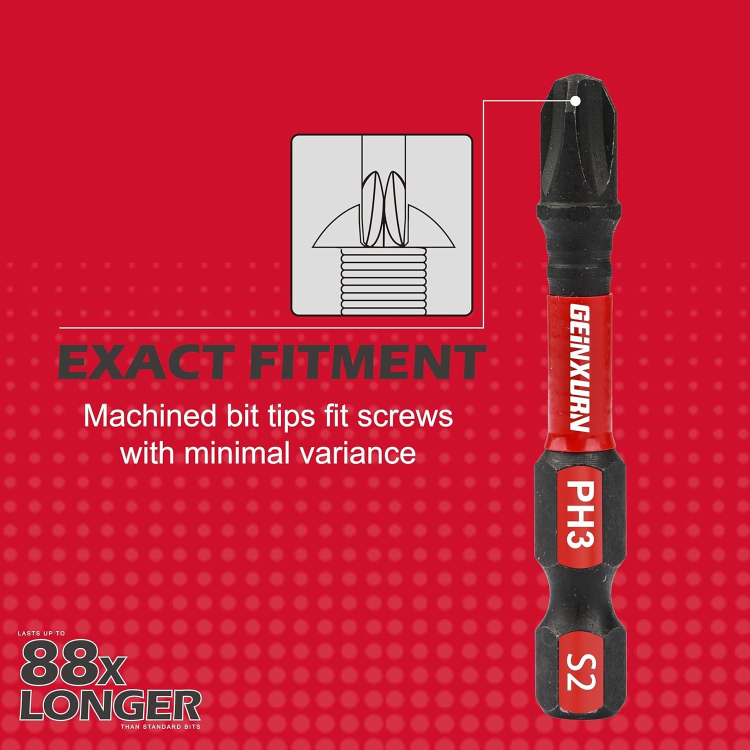 Juego de Puntas de Destornillador Magnéticas GEINXURN 10 Piezas