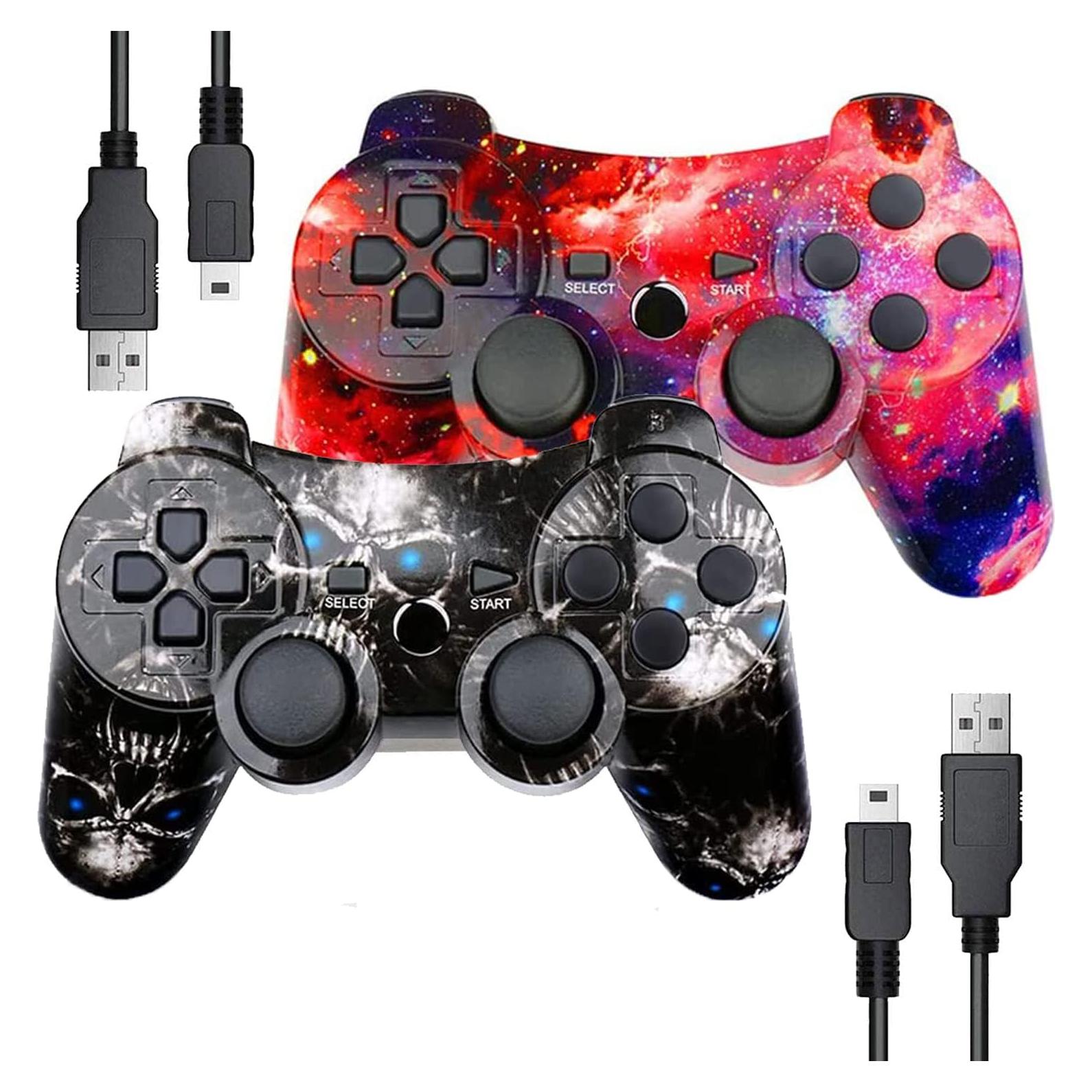 Controlador Inalámbrico Burcica para PS3 Doble Vibración Negro y Rojo