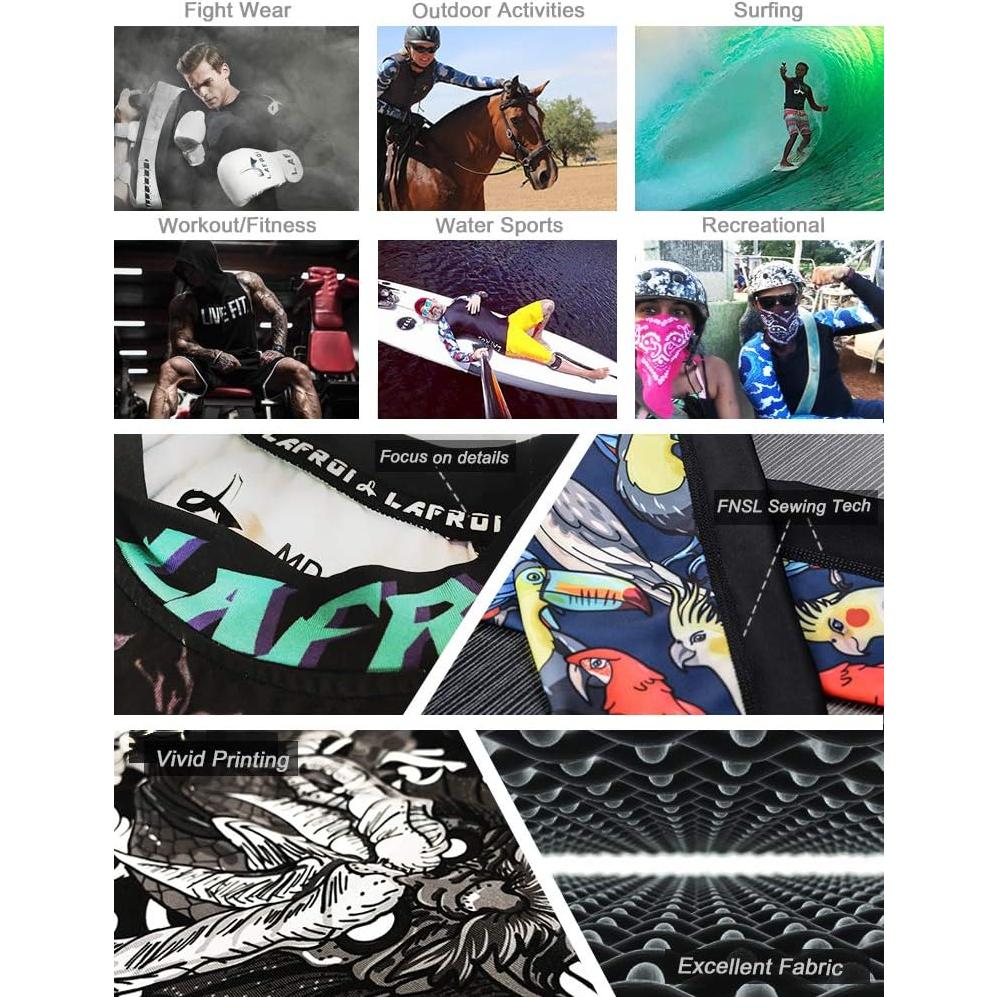 Camiseta de Compresión LAFROI Manga Larga UPF 50+ Hombre