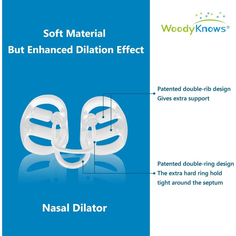 Dilatador Nasal WoodyKnows XS 8Pack - Mejora Sueño y Deporte