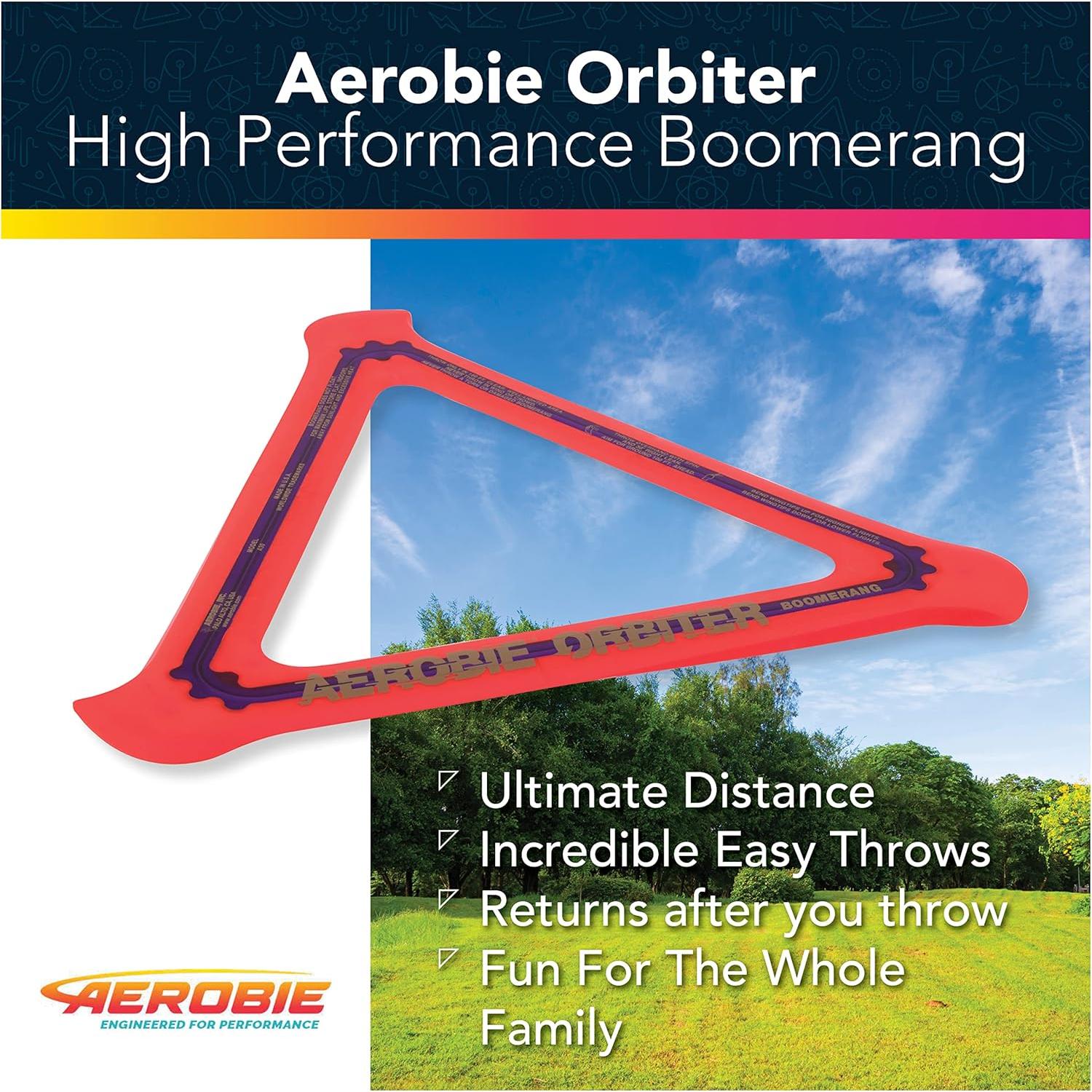 Boomerang Aerobie Orbiter Naranja 29,21 cm Alto Rendimiento