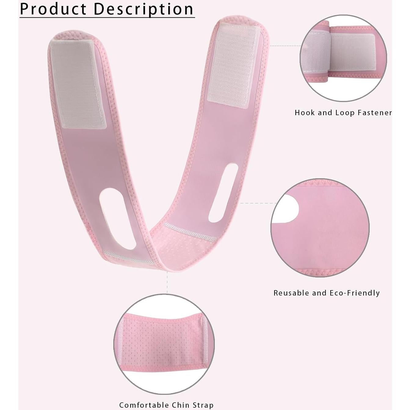 Paquete de 2 Máscaras Elevadoras para Barbilla Buyongwant Rosa