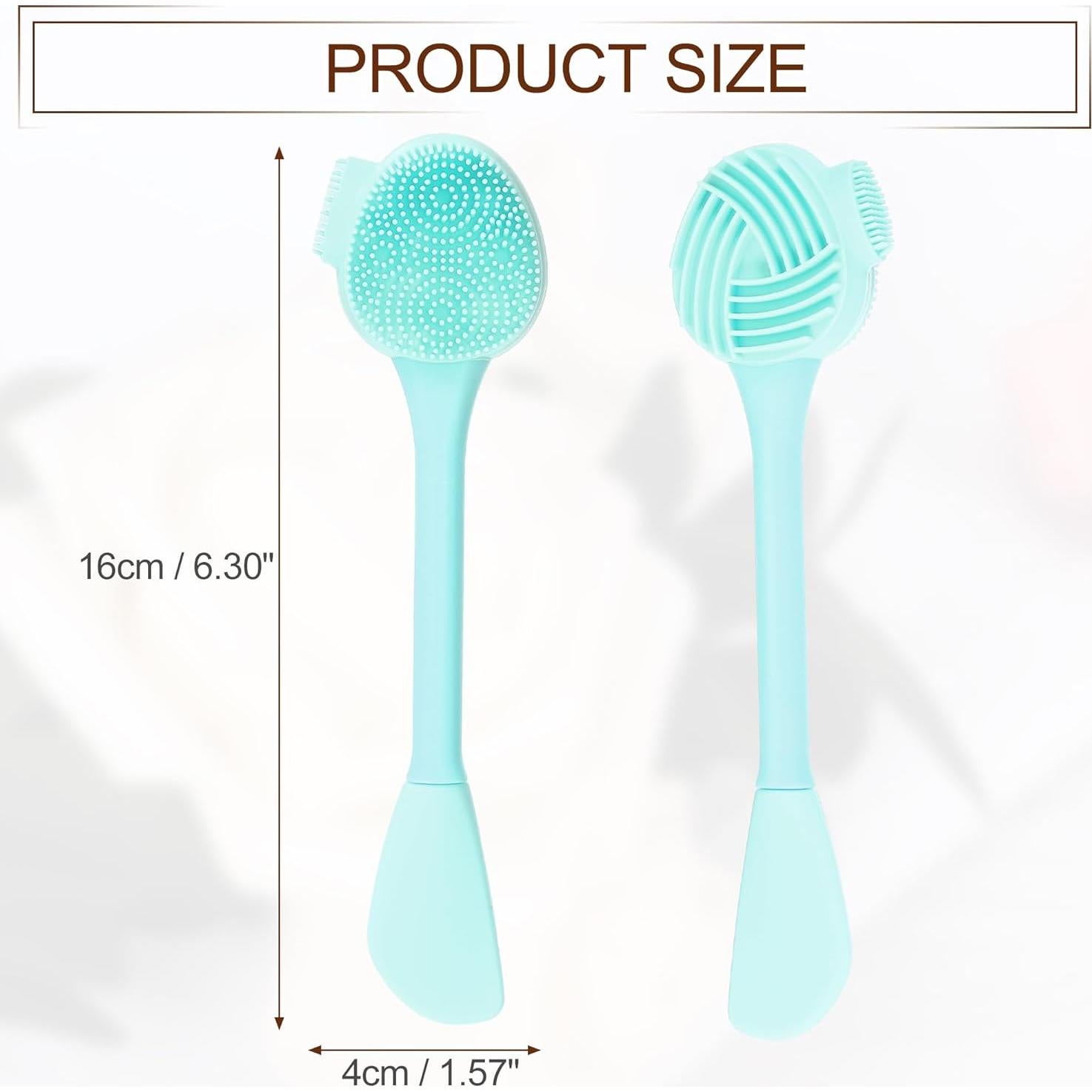 Cepillo Facial de Silicona VOCOSTE Verde 16cm Multifuncional