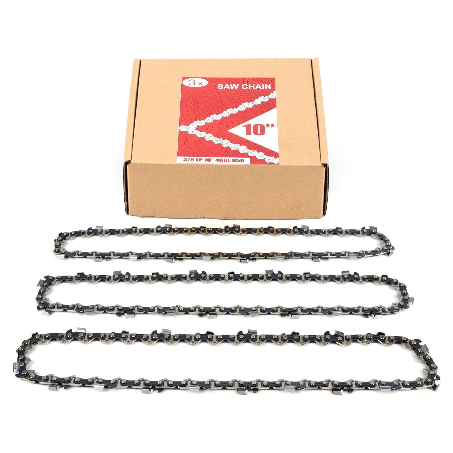 Paquete de 3 Cadenas de Motosierra 10" PETOX 40 Enlaces
